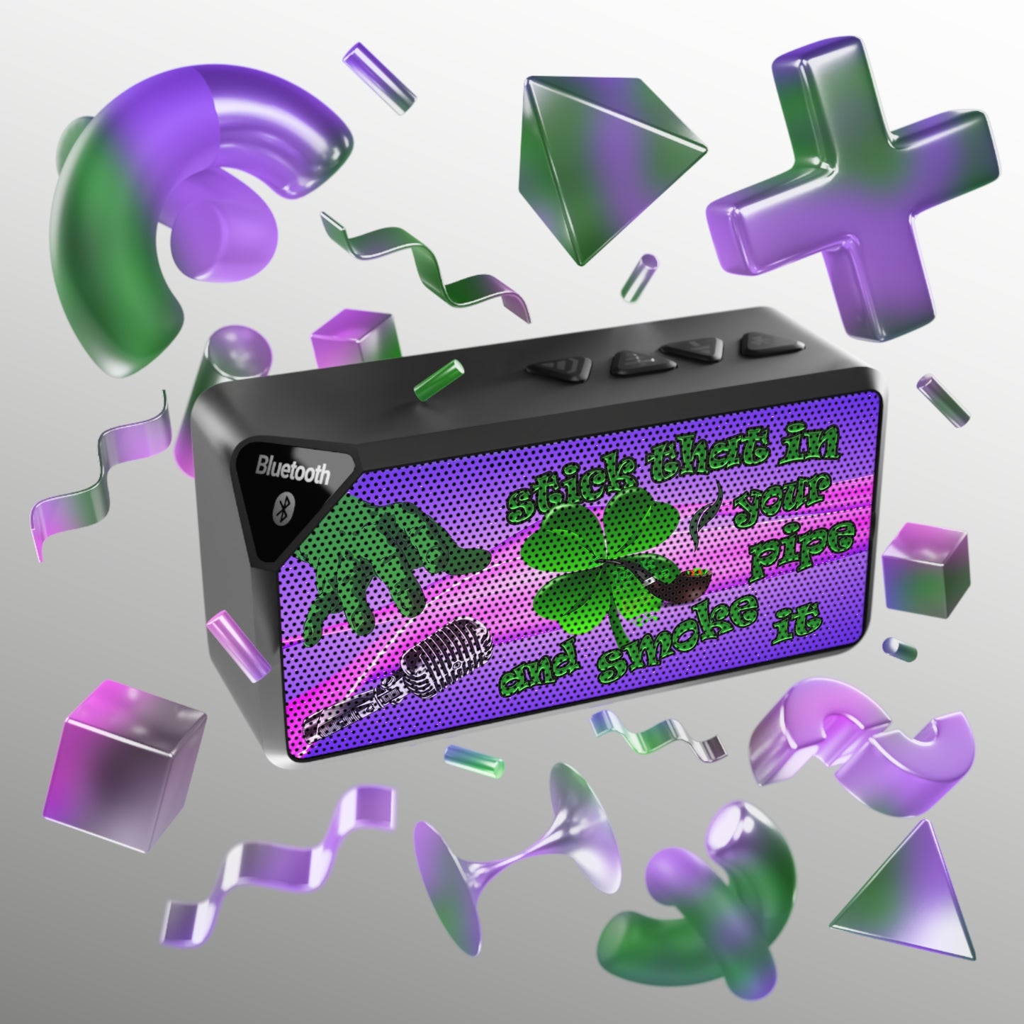 stick that in your pipe and smoke it - Jabba Bluetooth Speaker (purple-pink wave)