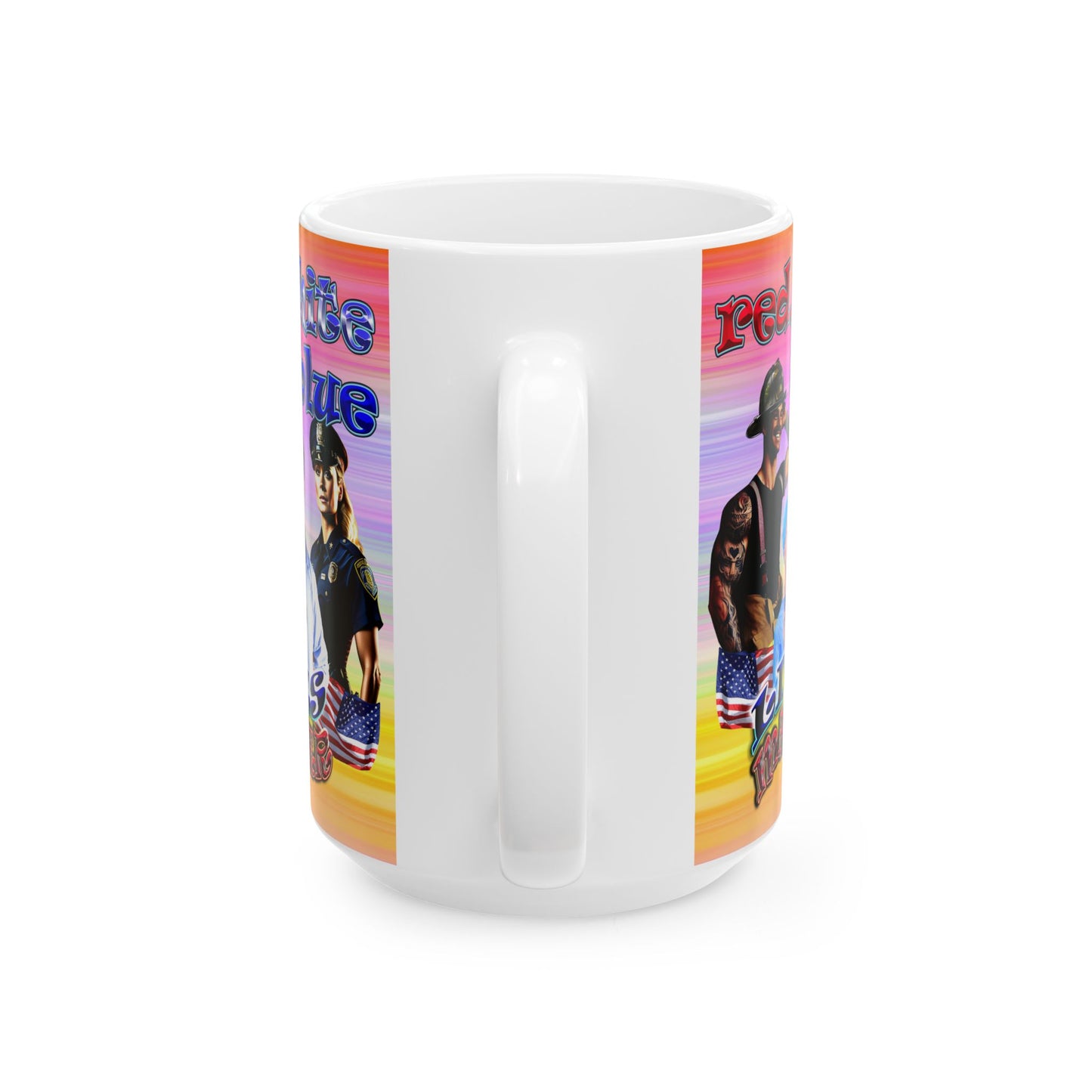 rw&b lives matter - White Mug (color blur)