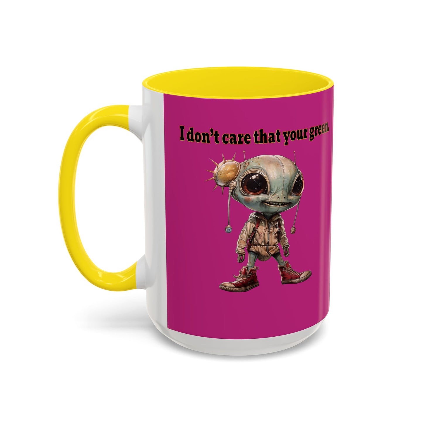 I don't care that your grey - Accent Mug (pink)