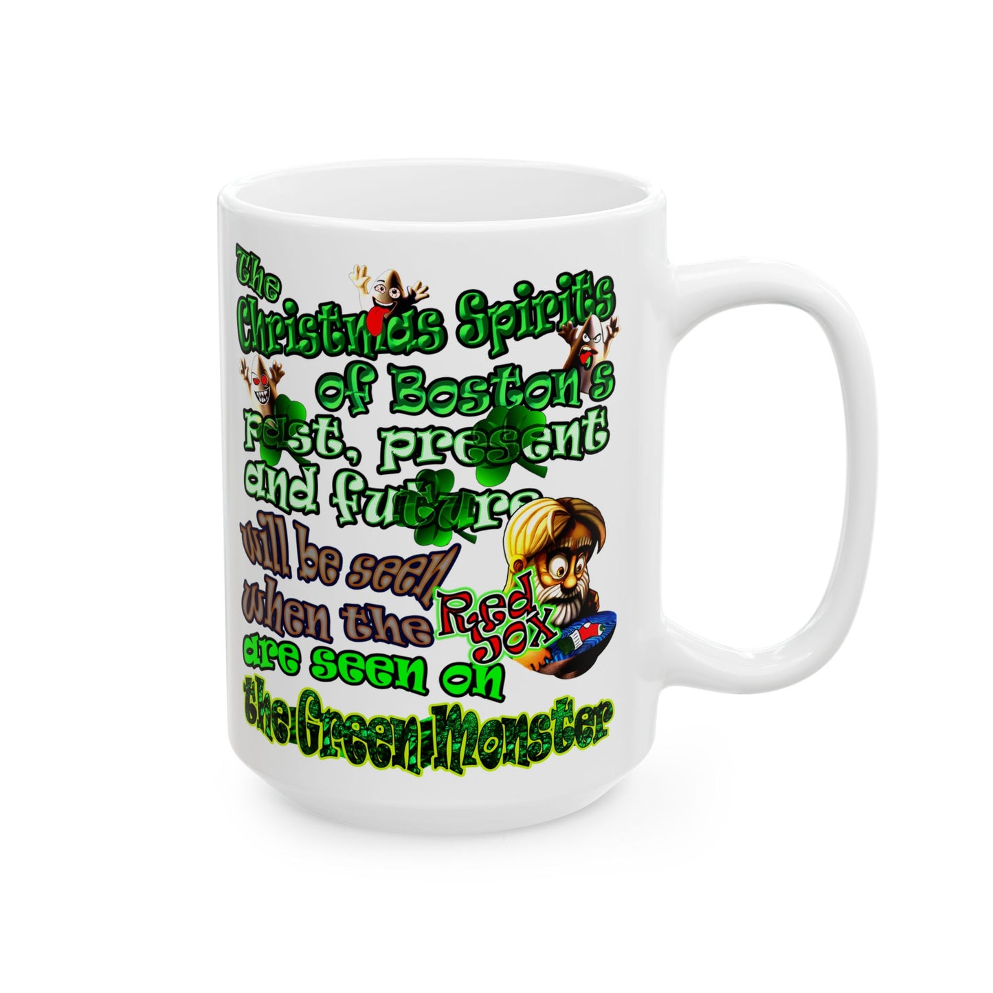 christmas spirits of boston - White Mug (white)