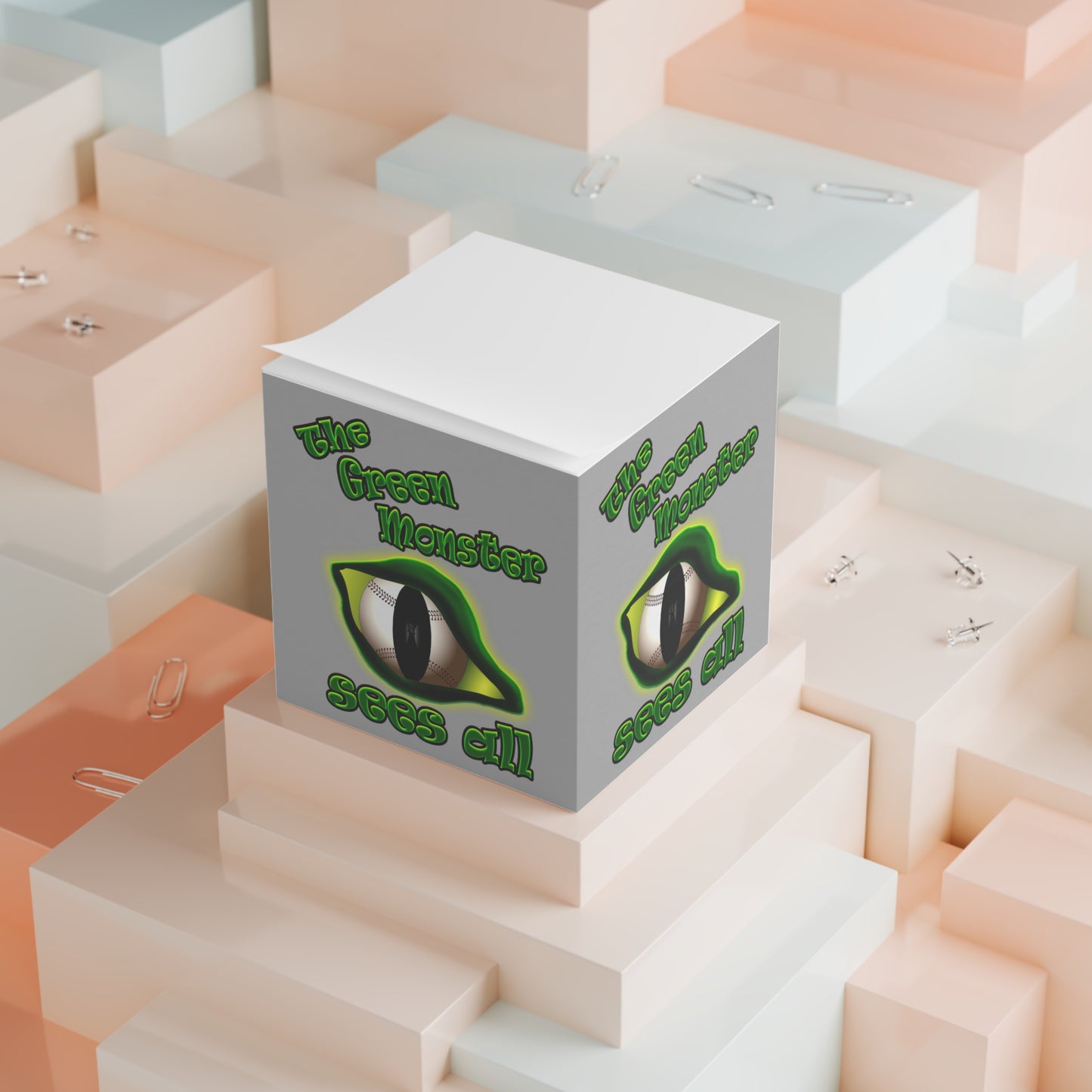 green monster - note cube (light grey)