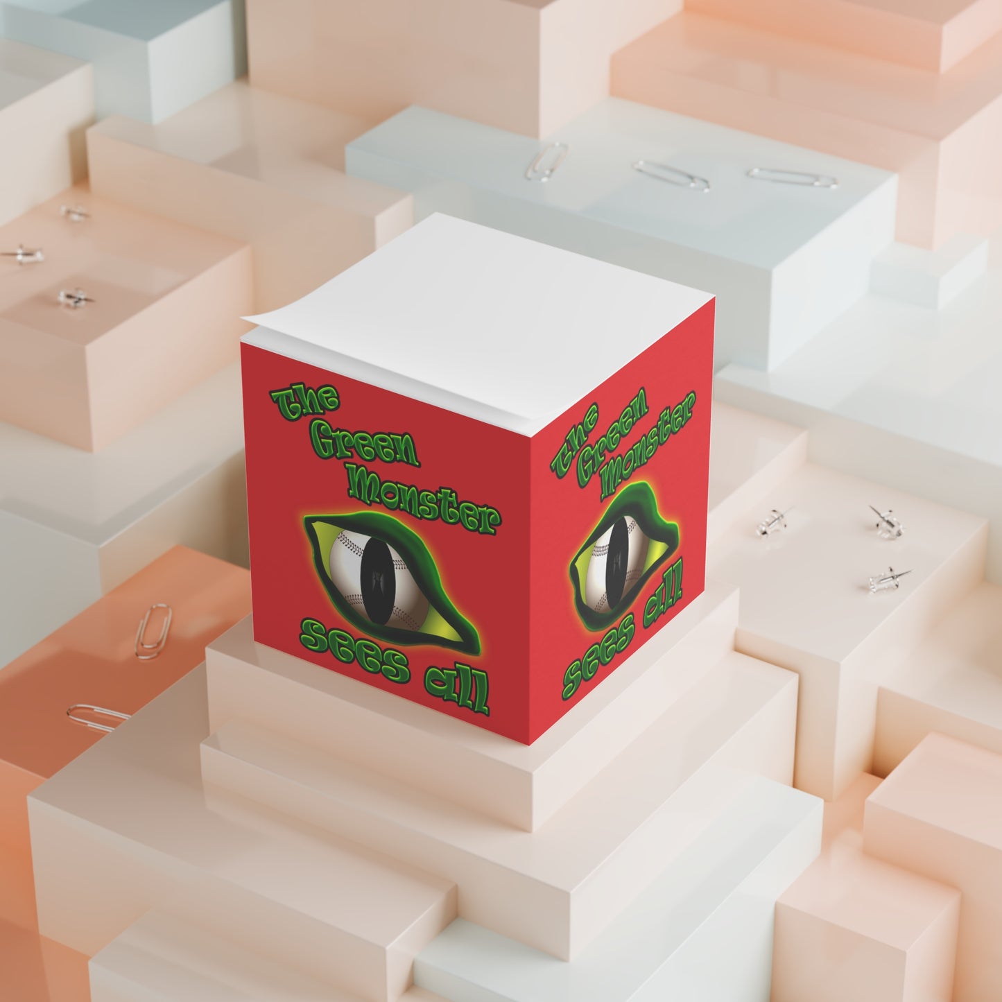 green monster - note cube (red)