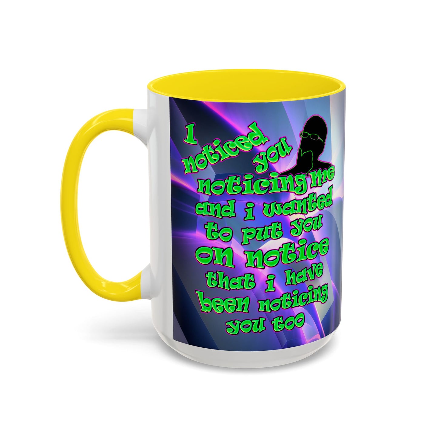 noticed you noticing - Accent Mug (grey-pink wave)