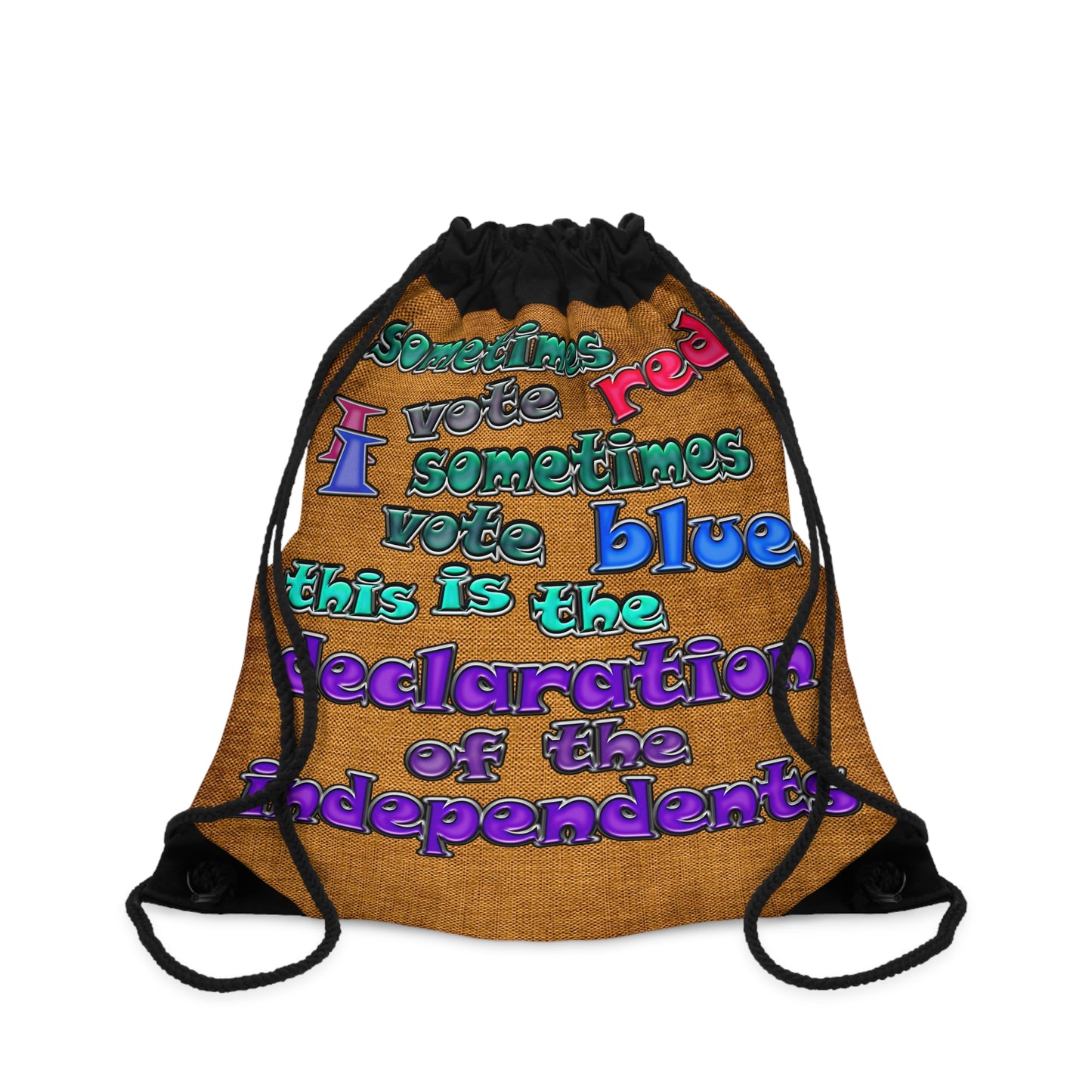 declaration of the independents - Drawstring Bag (dichromatic brown papyrus)