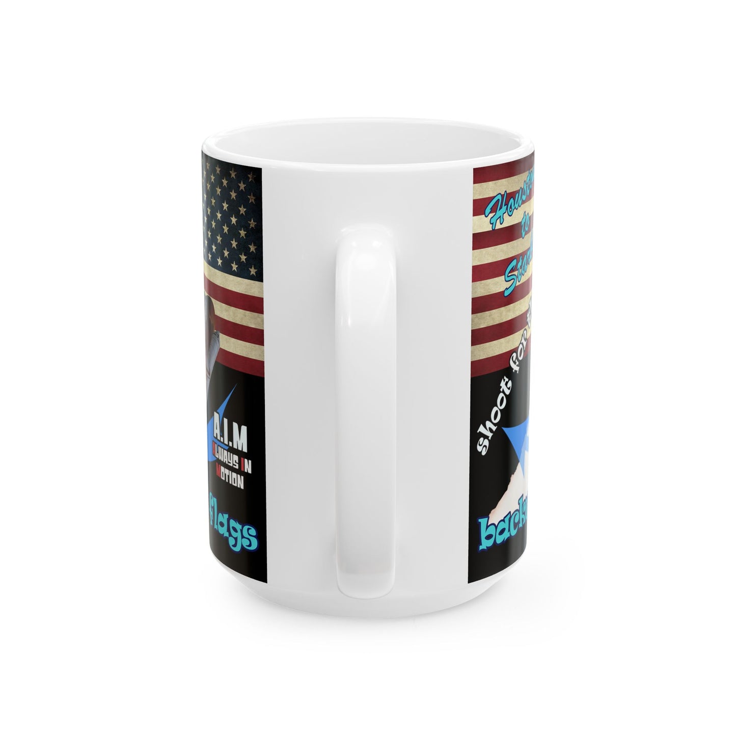 shoot for the stars - White Mug (black)