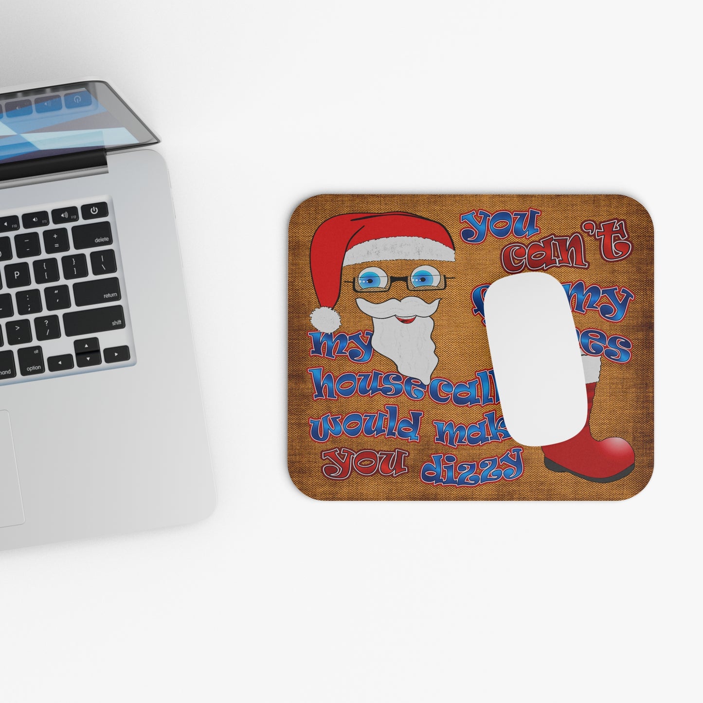 santa's shoes - Mouse Pad (Rectangle) (brown papyrus)