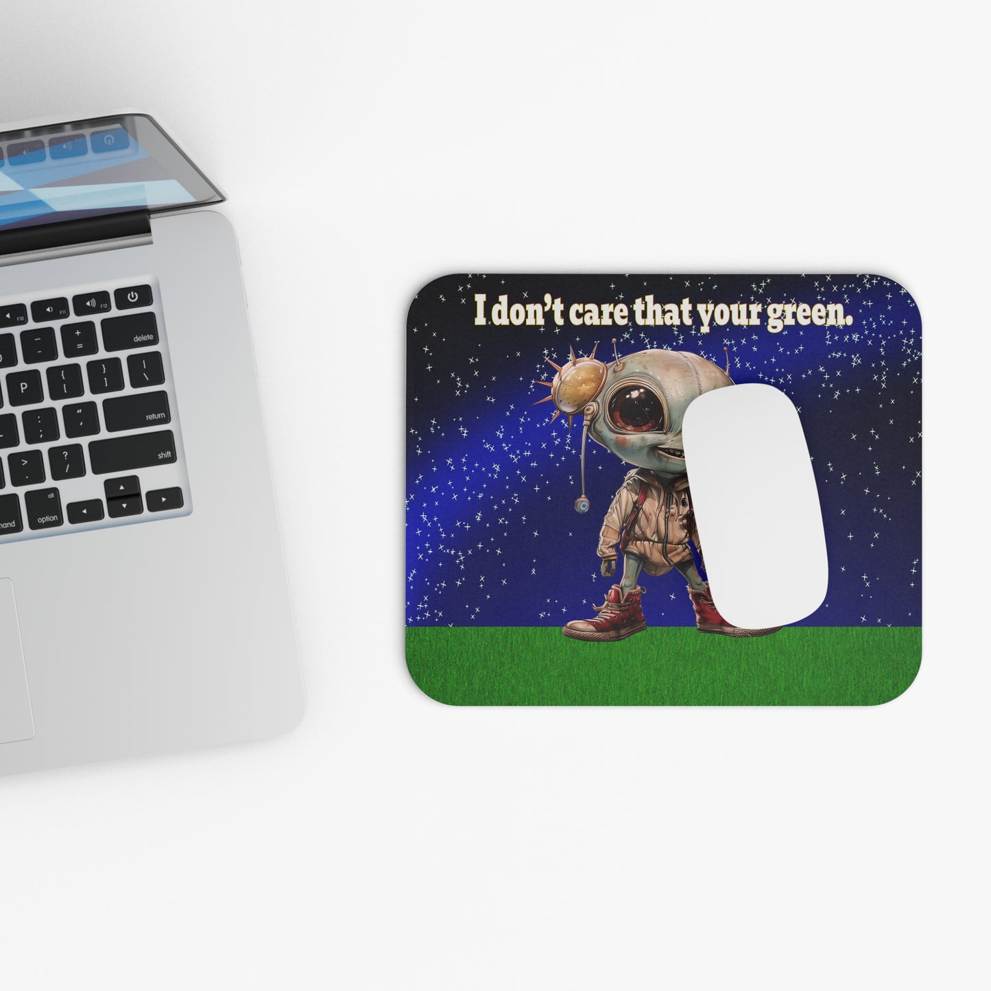 I don't care that your green - Mouse Pad (Rectangle) ('snoops' background)