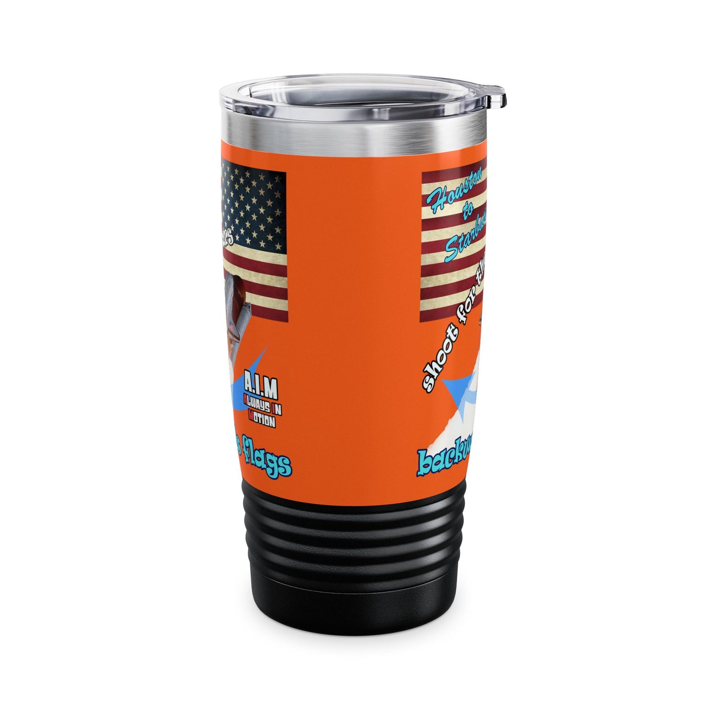 shoot for the stars - Ringneck Tumbler, 20oz (orange)