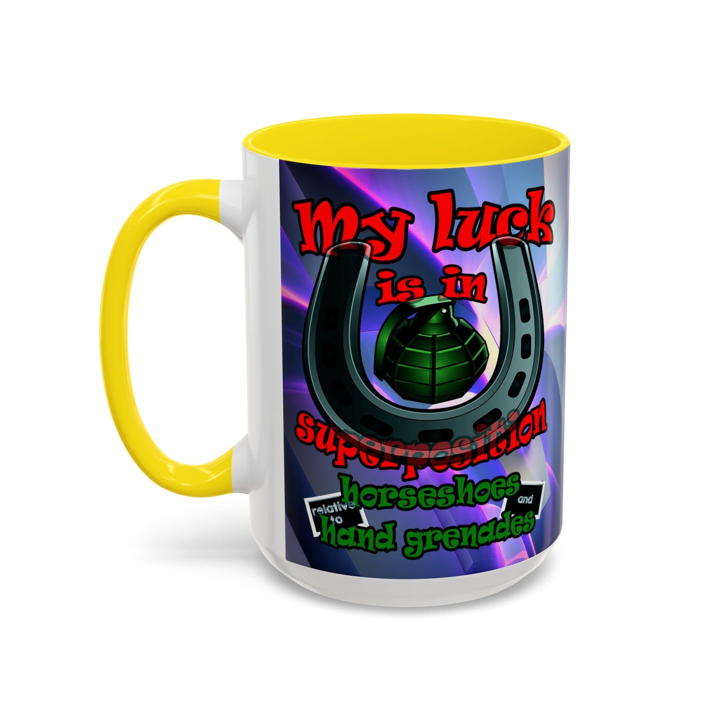 my luck - Accent Mug (grey-pink wave)