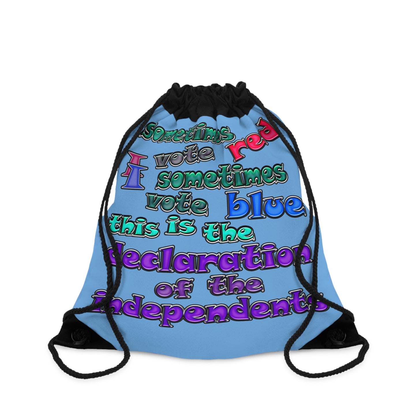 declaration of the independents - Drawstring Bag (light blue)