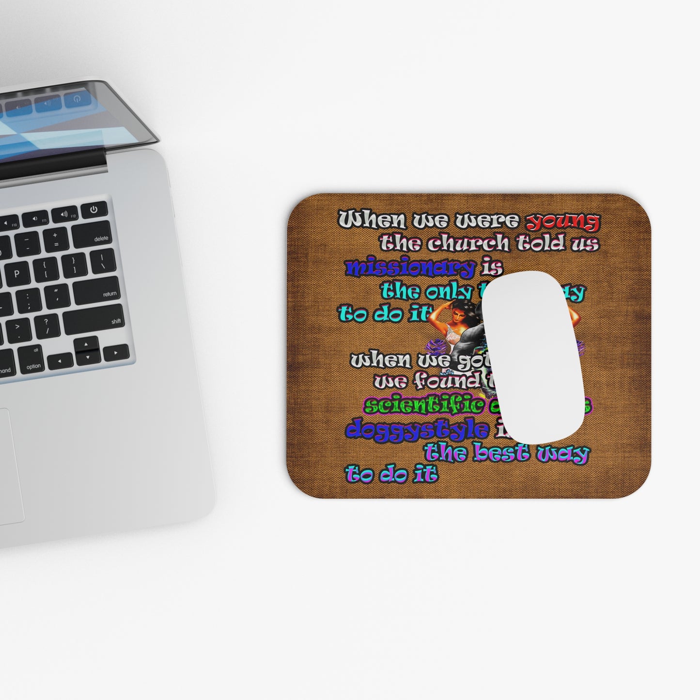 doggystyle - Mouse Pad (Rectangle) (brown papyrus)
