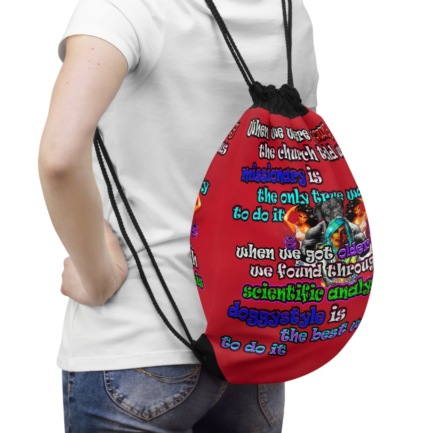 doggystyle - Drawstring Bag (dark red)