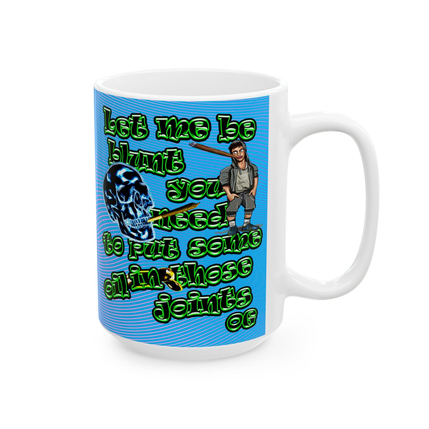 og - White Mug (light blue-purple wave)