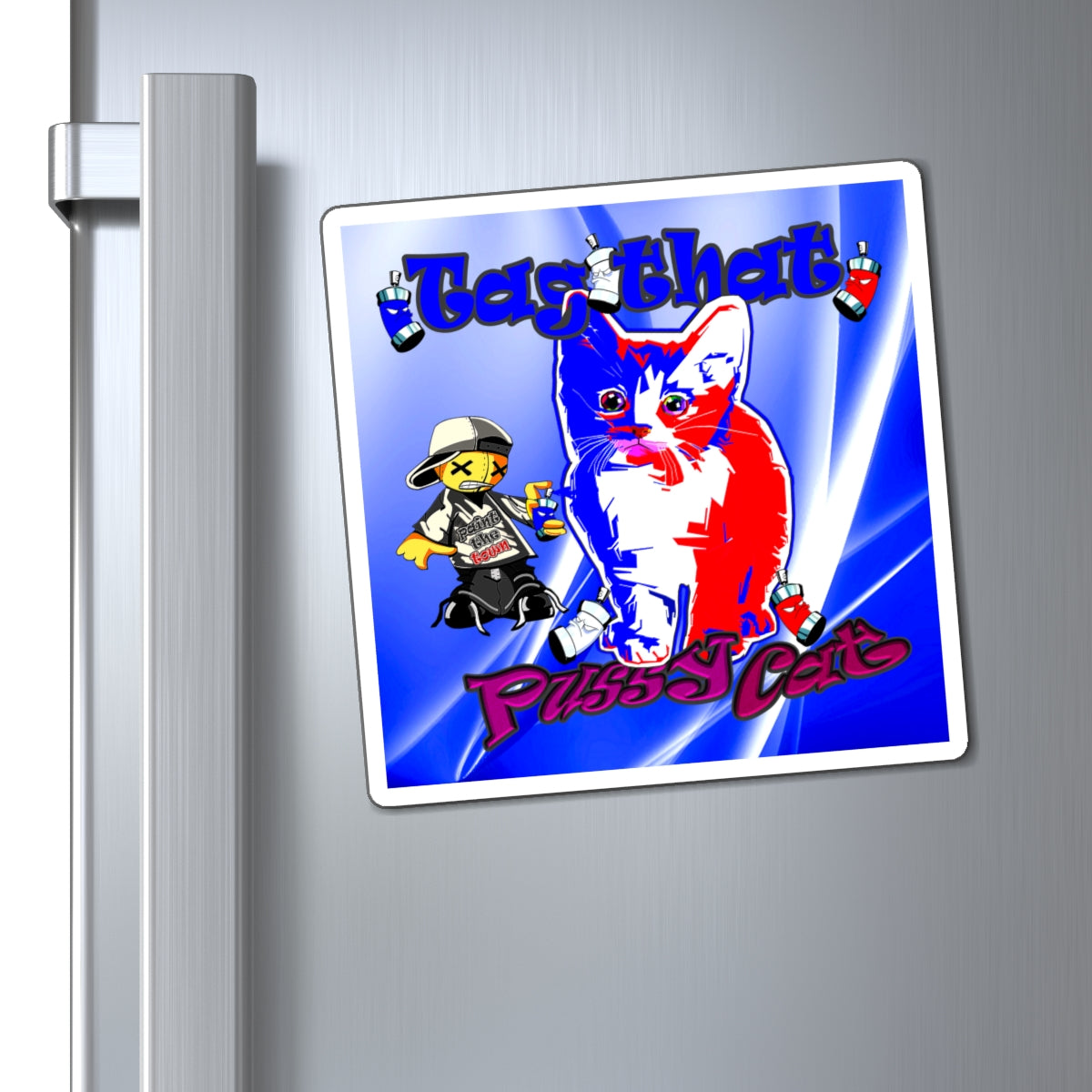 tag that - Magnets - (blue-white wave)