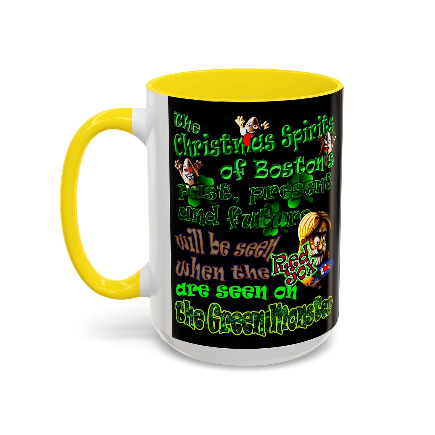 christmas spirits of boston - Accent Mug (black)