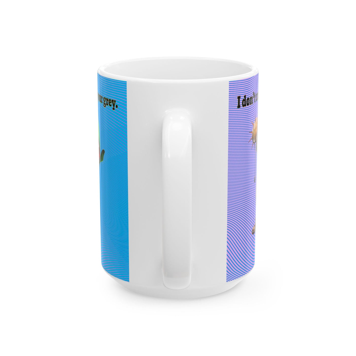 I don't care that your grey - White Mug (light blue-purple wave)
