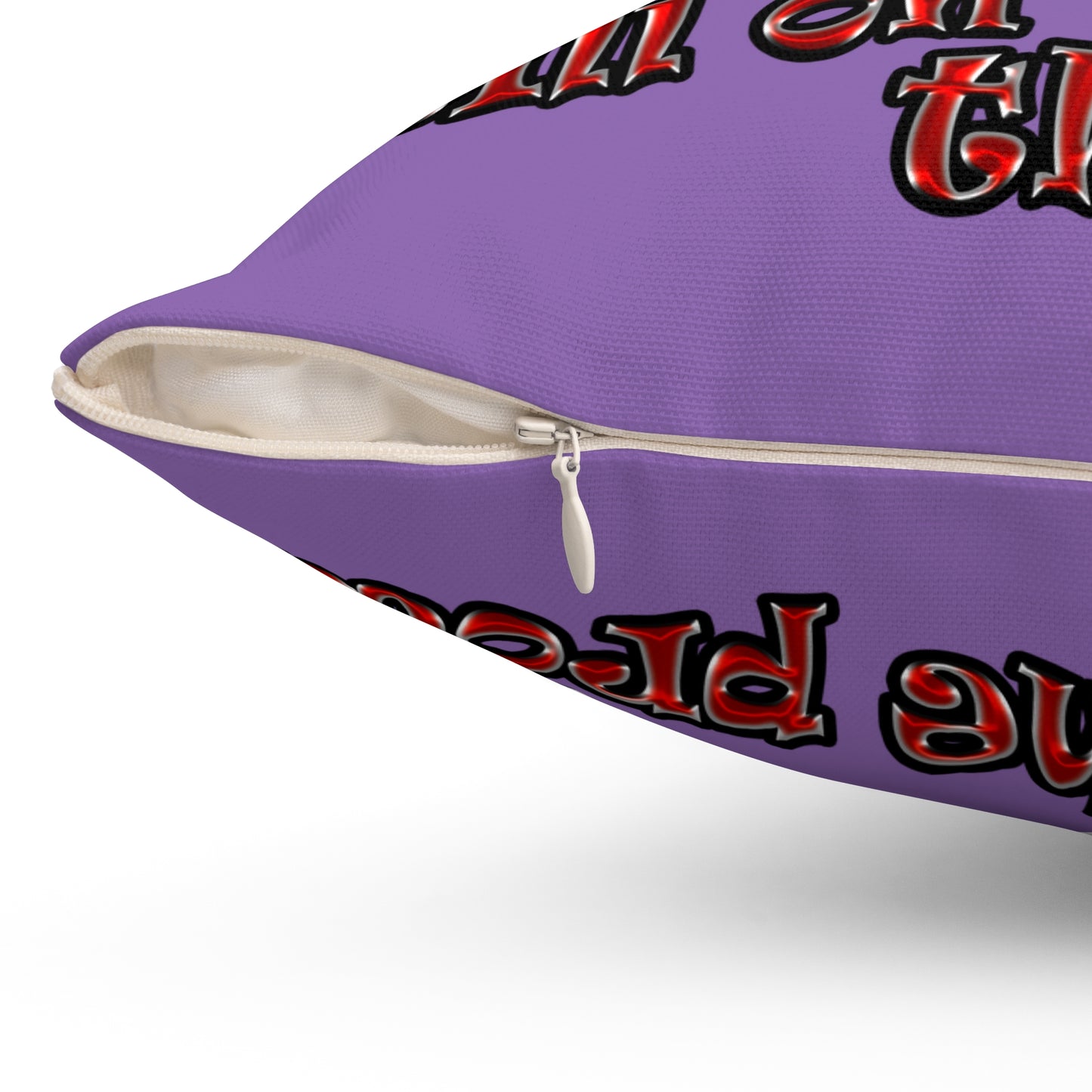 schrodinger's cat - Spun Polyester Square Pillow - (light purple)