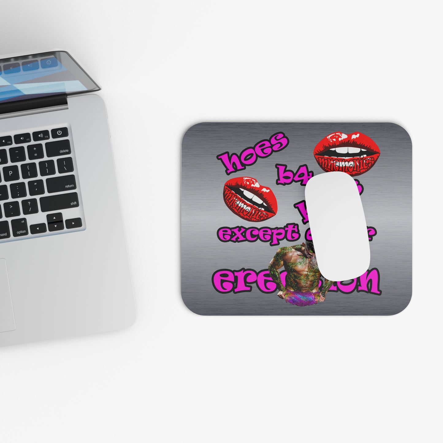 hoes b4 bros - Mouse Pad (Rectangle) (brushed nickel)
