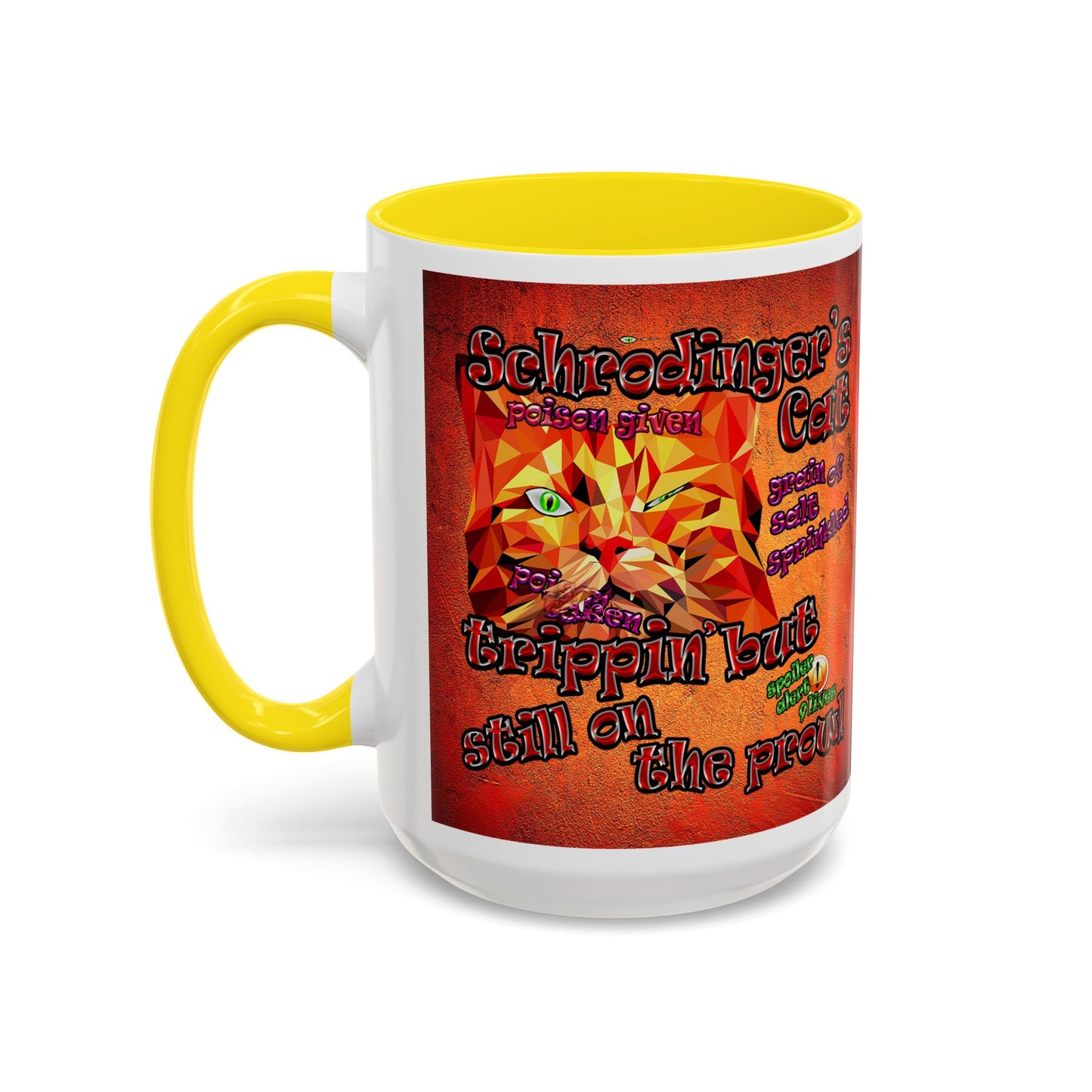 schrodinger's cat - Accent Mug (burnt orange)