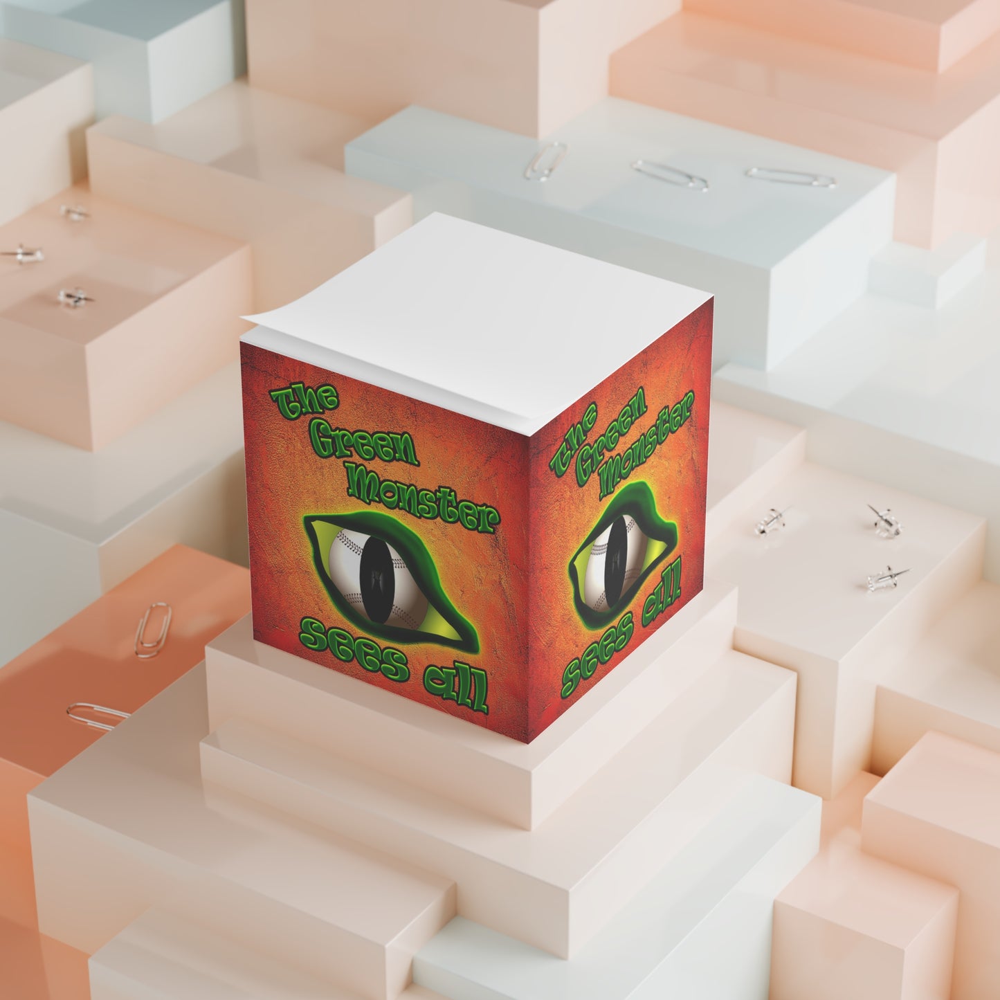 green monster - note cube (burnt orange)