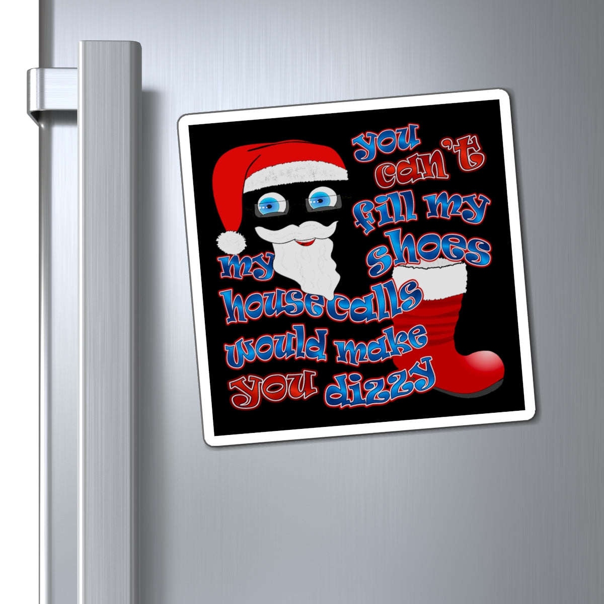 santa's shoes - Magnets - (black)