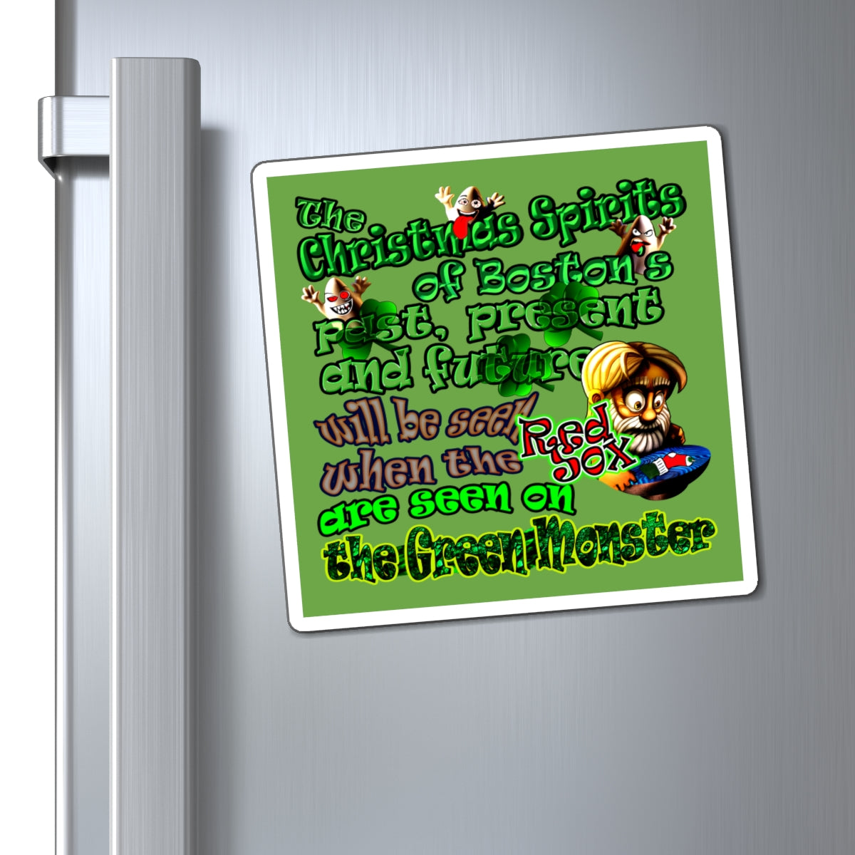 christmas spirits of boston - Magnets - (green)