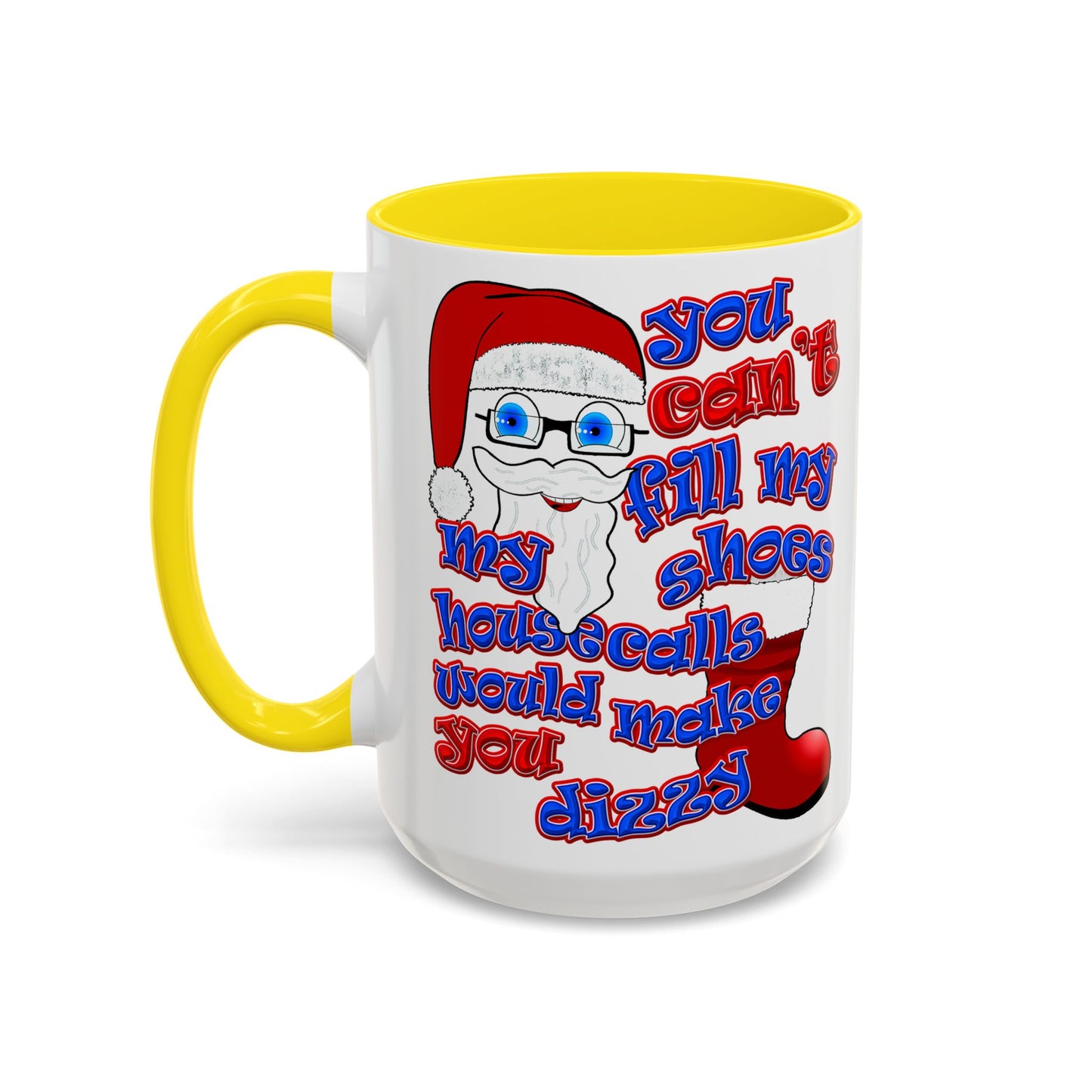 santa's shoes - Accent Mug (white)