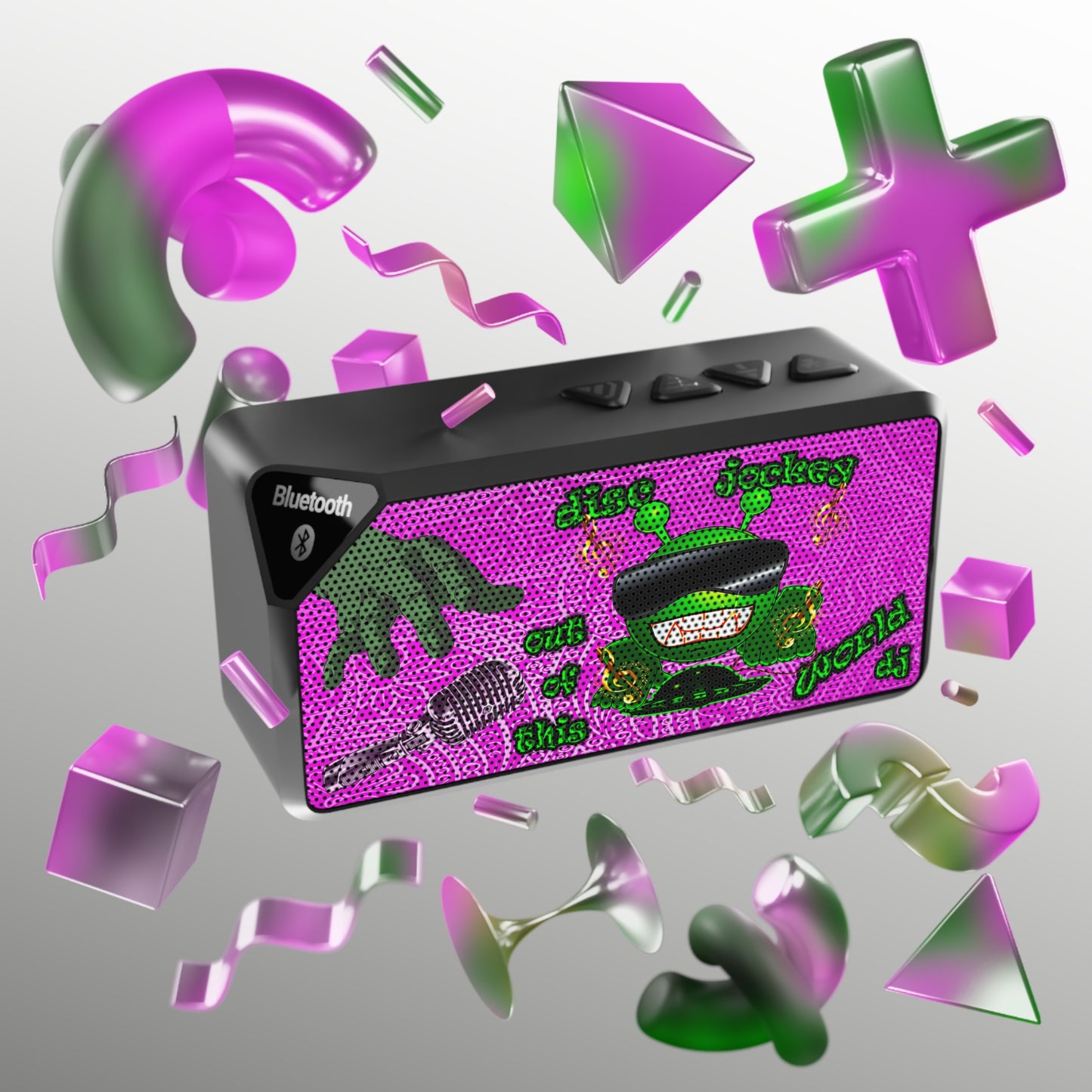 disc jockey - Jabba Bluetooth Speaker (pink swirl)
