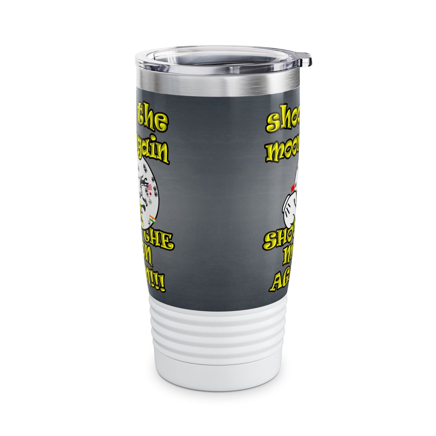 shoot the moon again - Ringneck Tumbler, 20oz (grey-light grey)