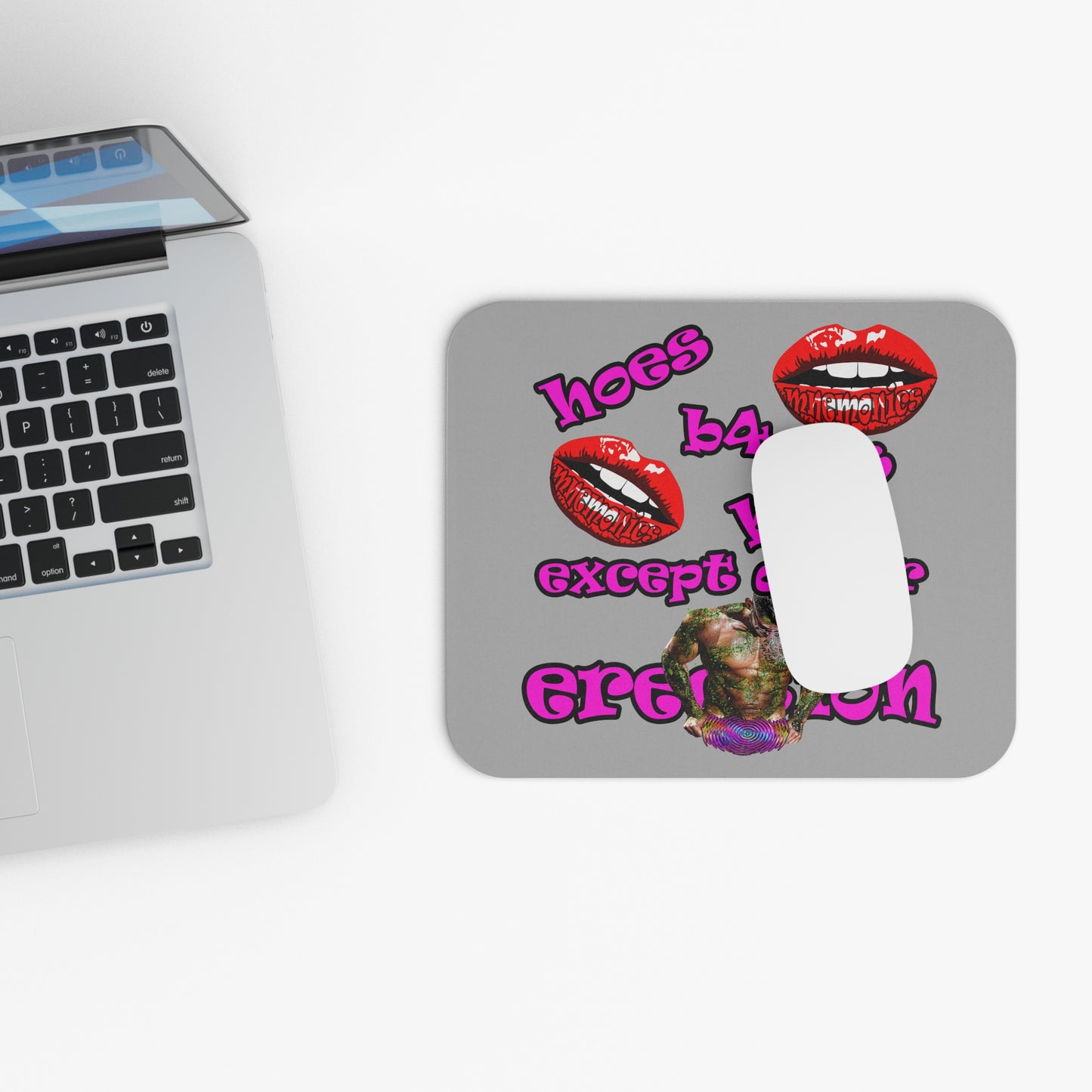 hoes b4 bros - Mouse Pad (Rectangle) (light grey)