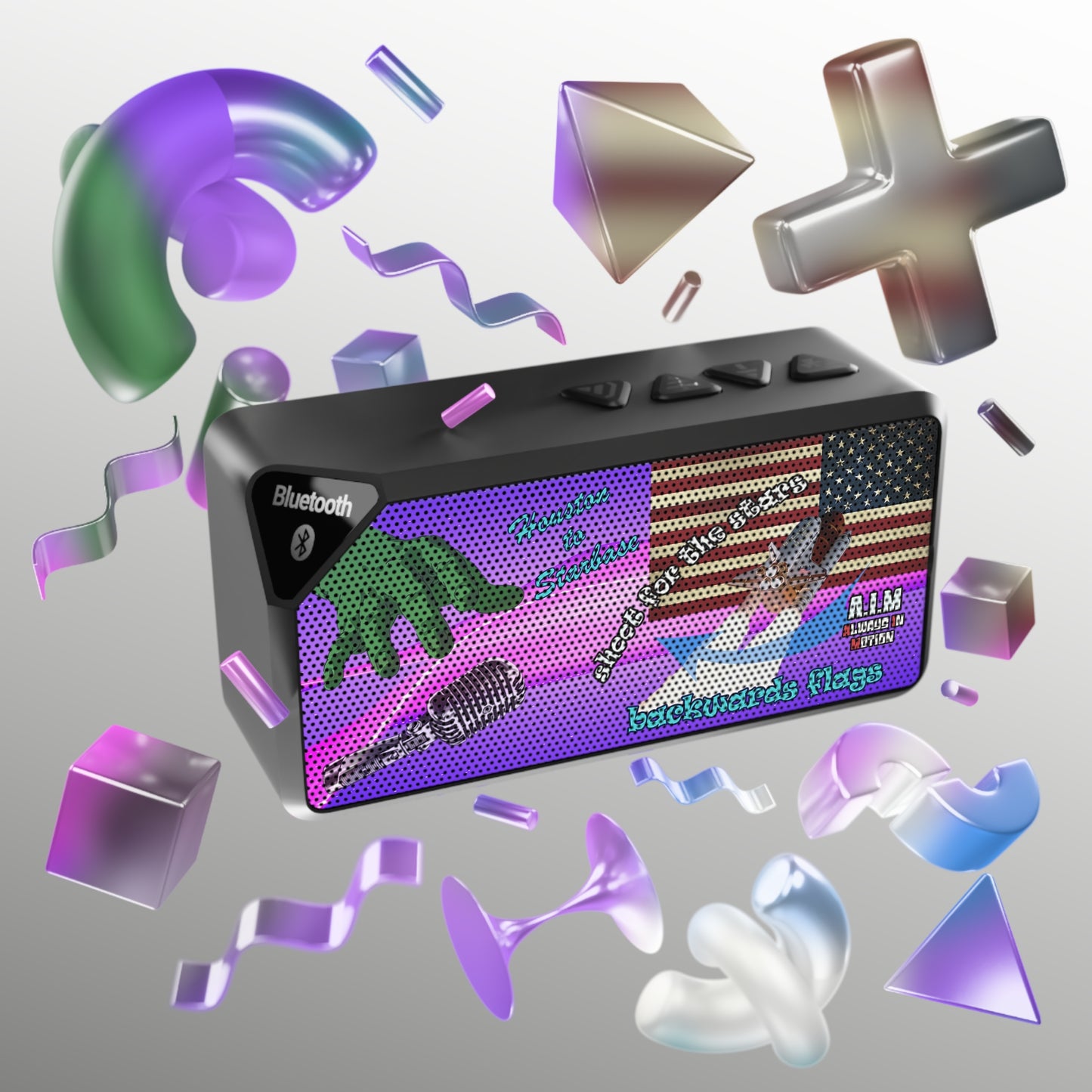 shoot for the stars - Jabba Bluetooth Speaker (purple-pink wave)