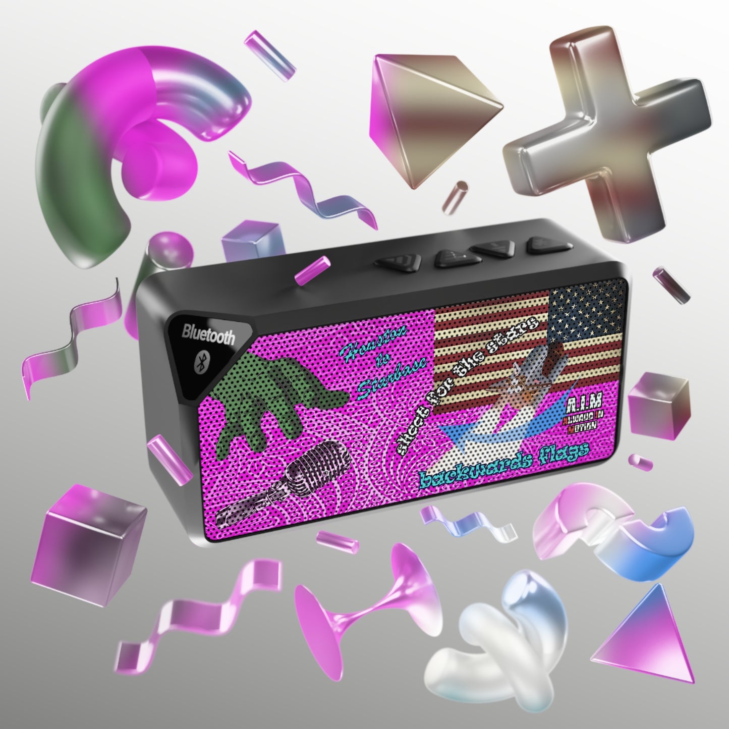 shoot for the stars - Jabba Bluetooth Speaker (pink swirl)