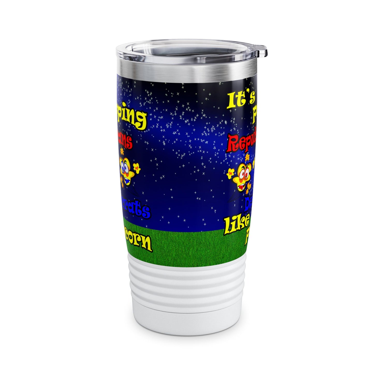 popping like popcorn - Ringneck Tumbler, 20oz ('snoops' background)