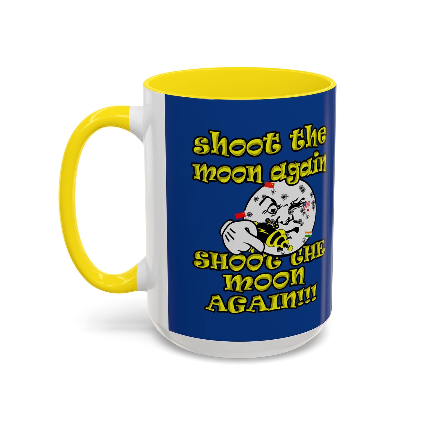 shoot the moon again - Accent Mug (dark blue)