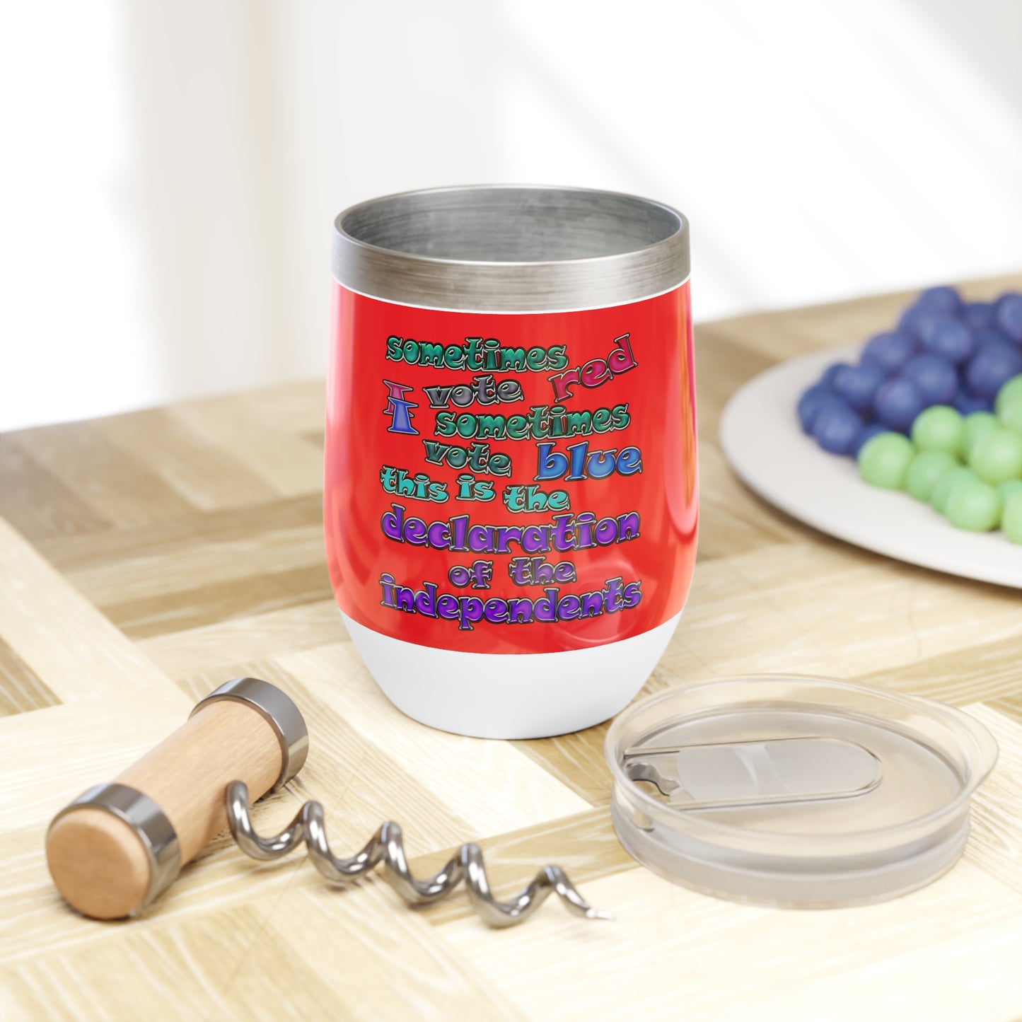 declaration of the independents - Chill Wine Tumbler (red)
