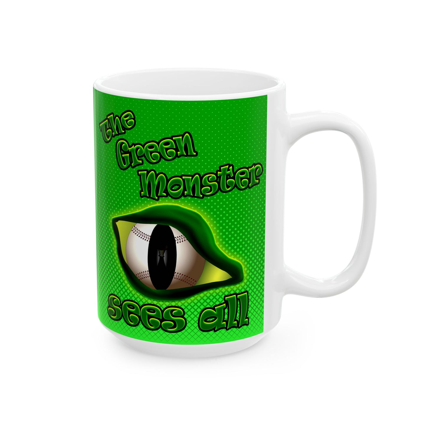 green monster - White Mug (logo green)
