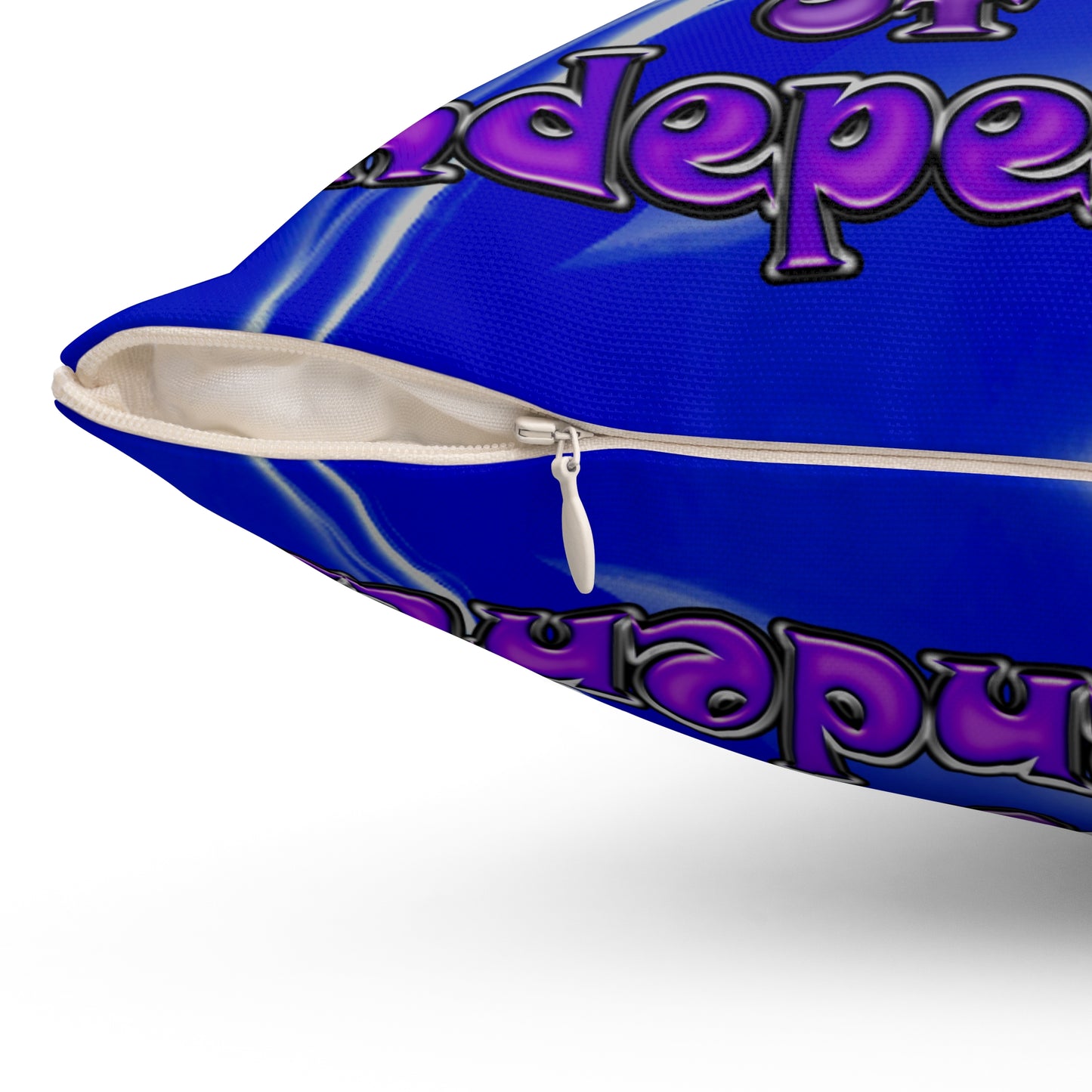 declaration of the independents - Spun Polyester Square Pillow - (blue-white wave)