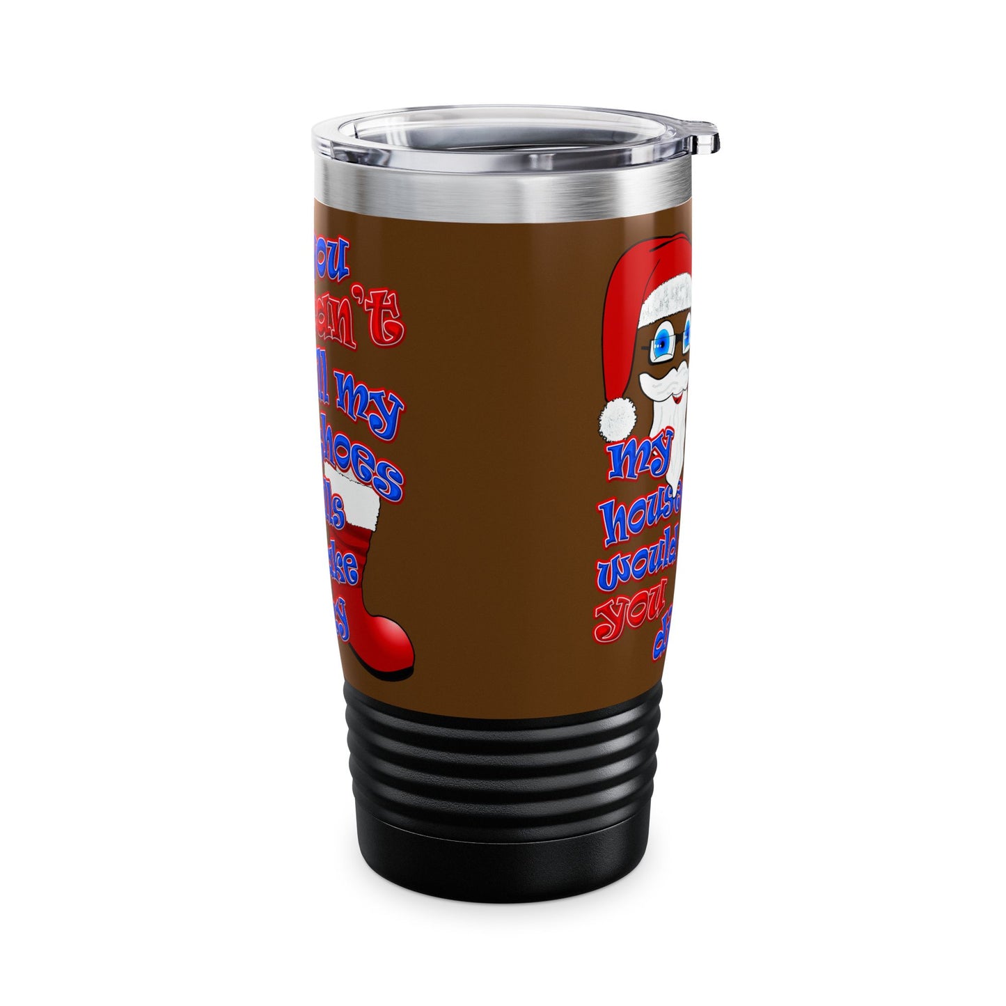santa's shoes - Ringneck Tumbler, 20oz (brown)
