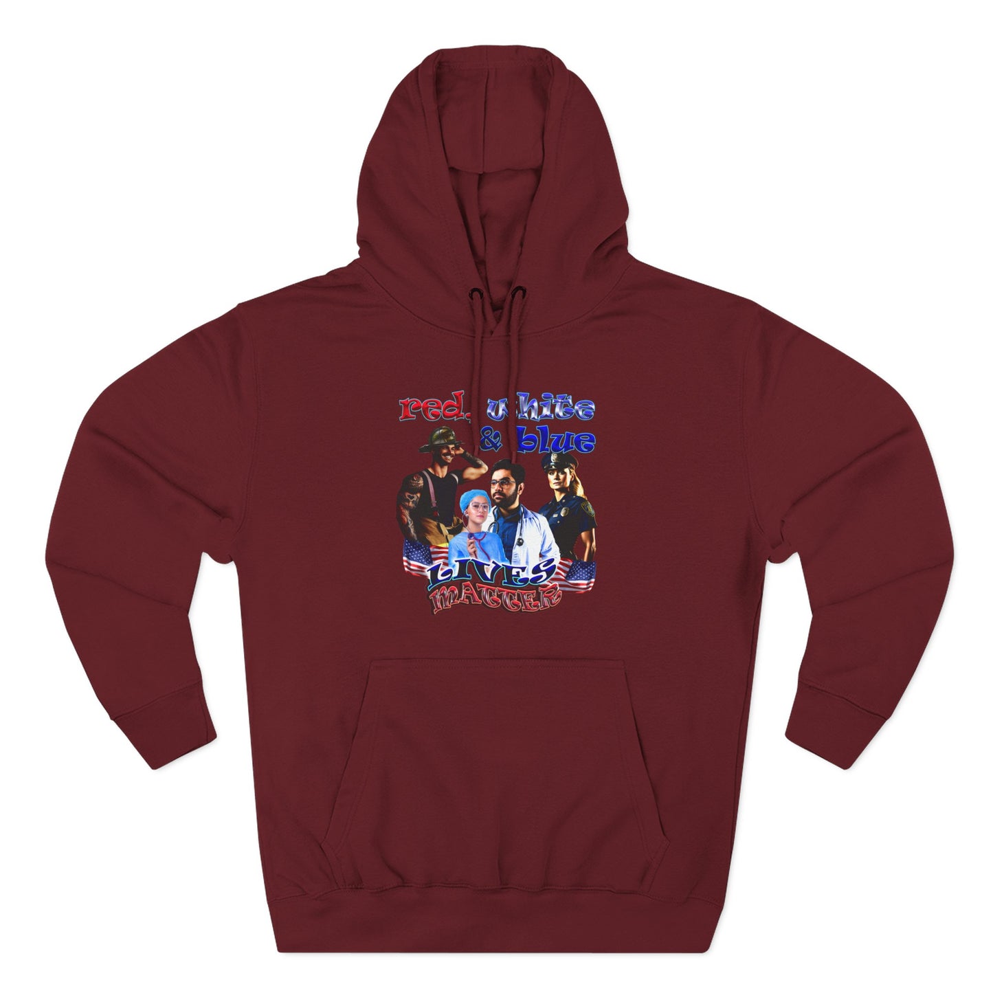 rw&b lives matter - Three-Panel Fleece Hoodie