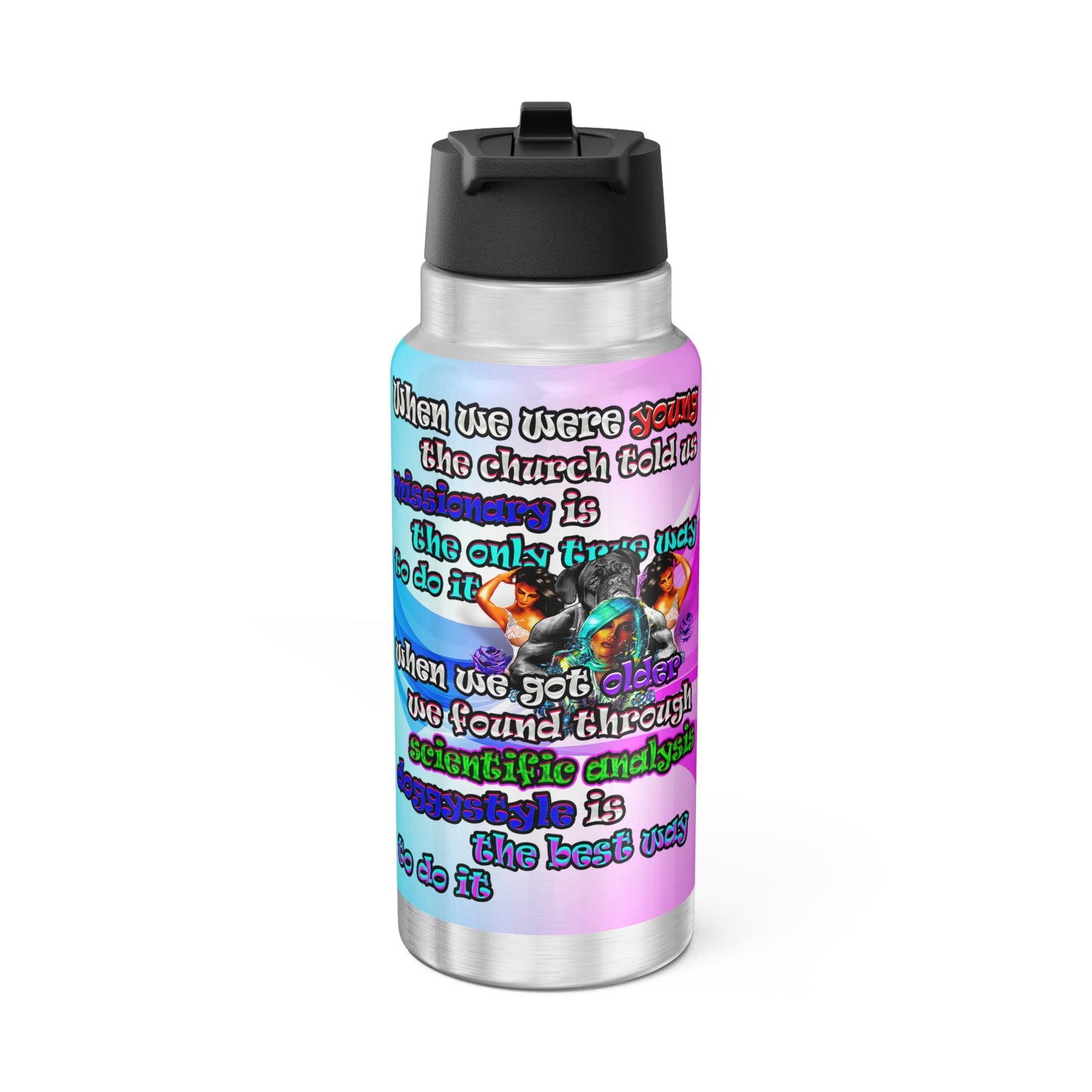 doggystyle - Gator Tumbler, 32oz (light blue-pink wave)