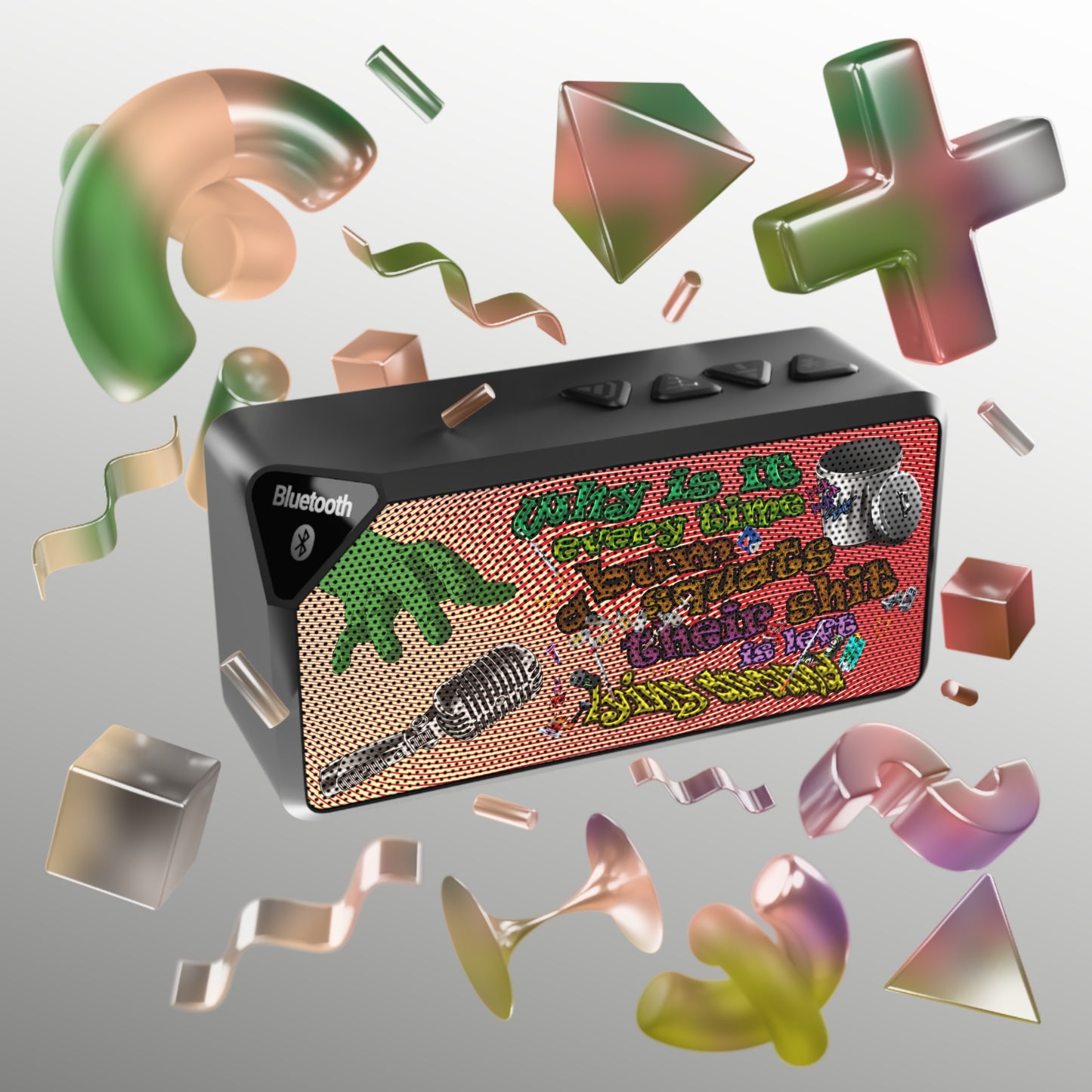 the bum's shit - Jabba Bluetooth Speaker (yellow-orange wave)
