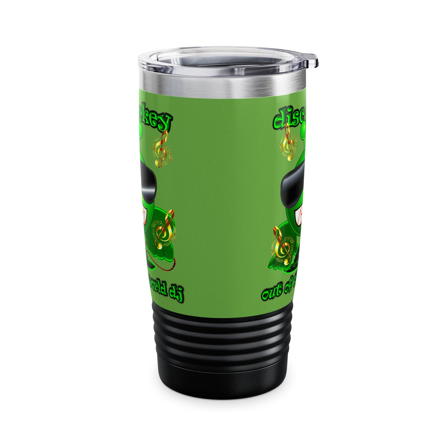 disc jockey - Ringneck Tumbler, 20oz (green)