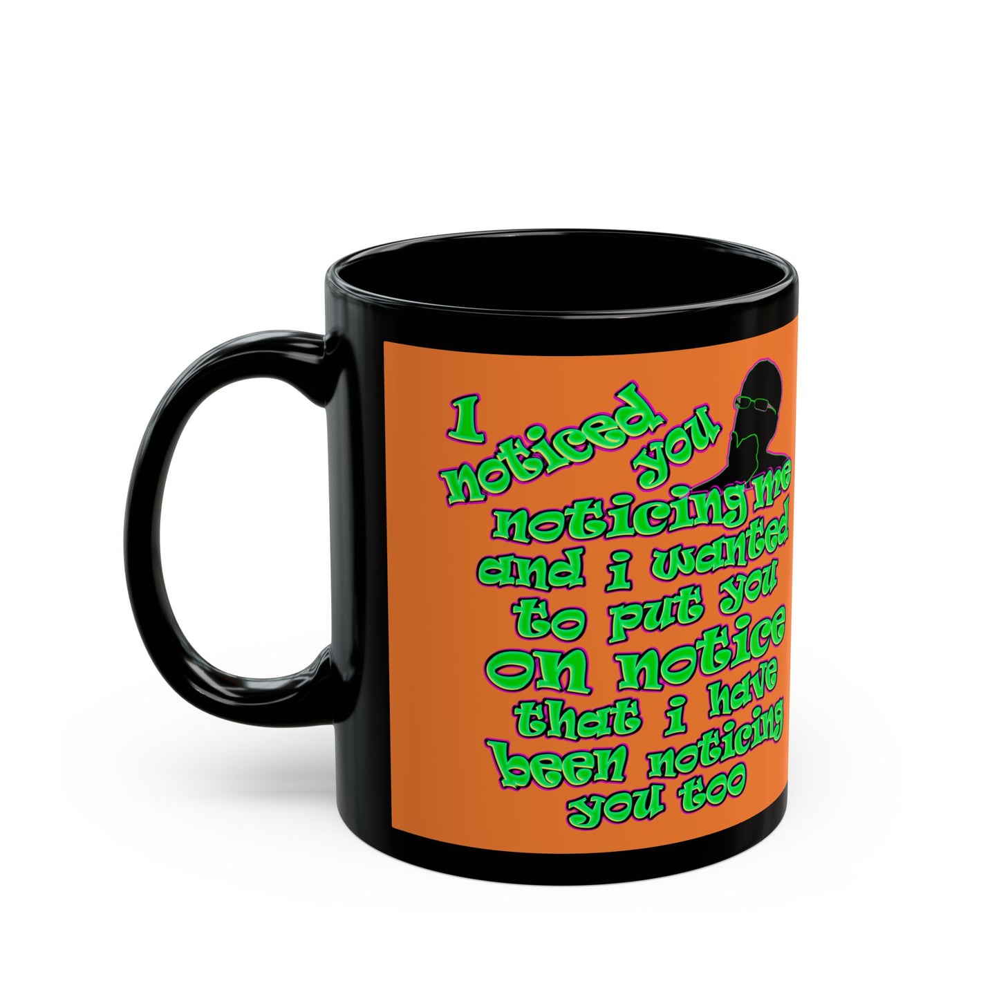 noticed you noticing - Black Mug (crusta)