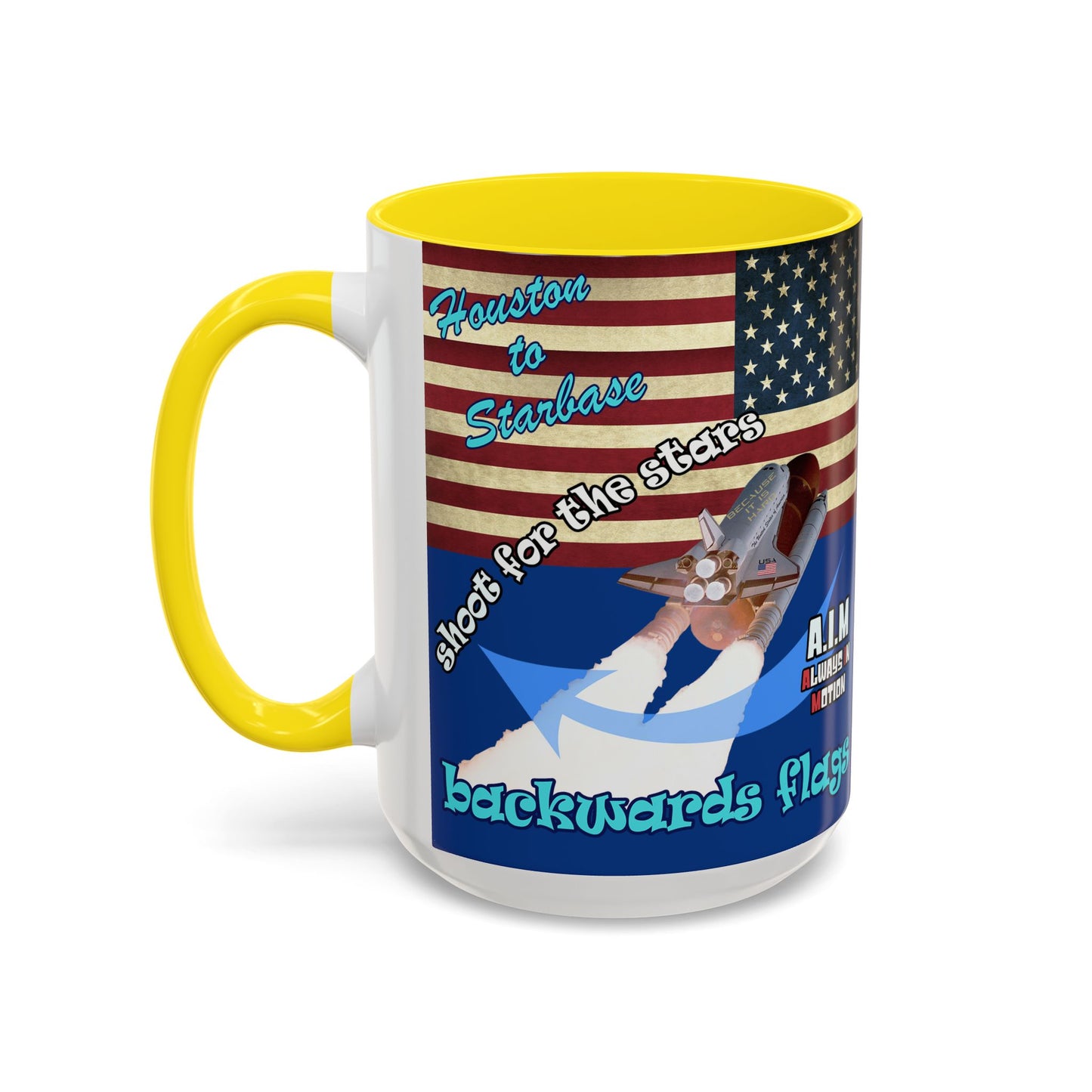 shoot for the stars - Accent Mug (dark blue)