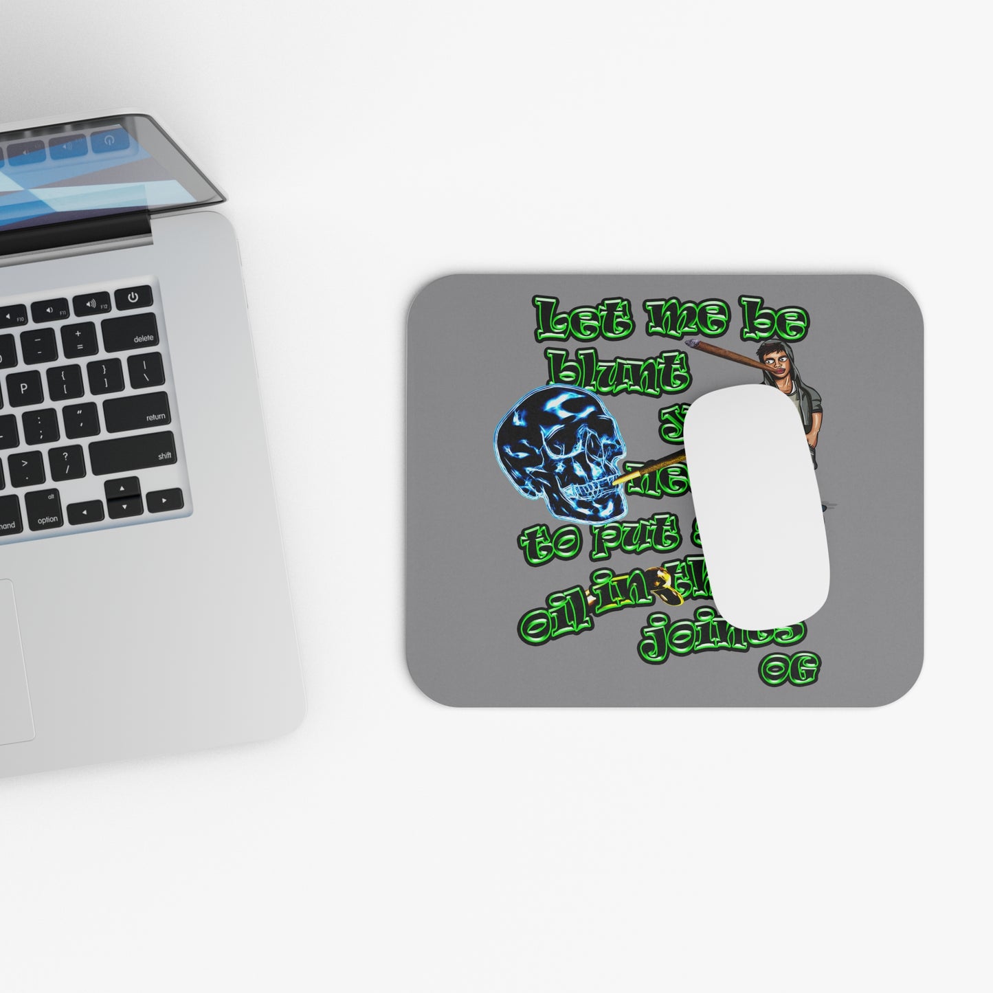og - Mouse Pad (Rectangle) (grey)