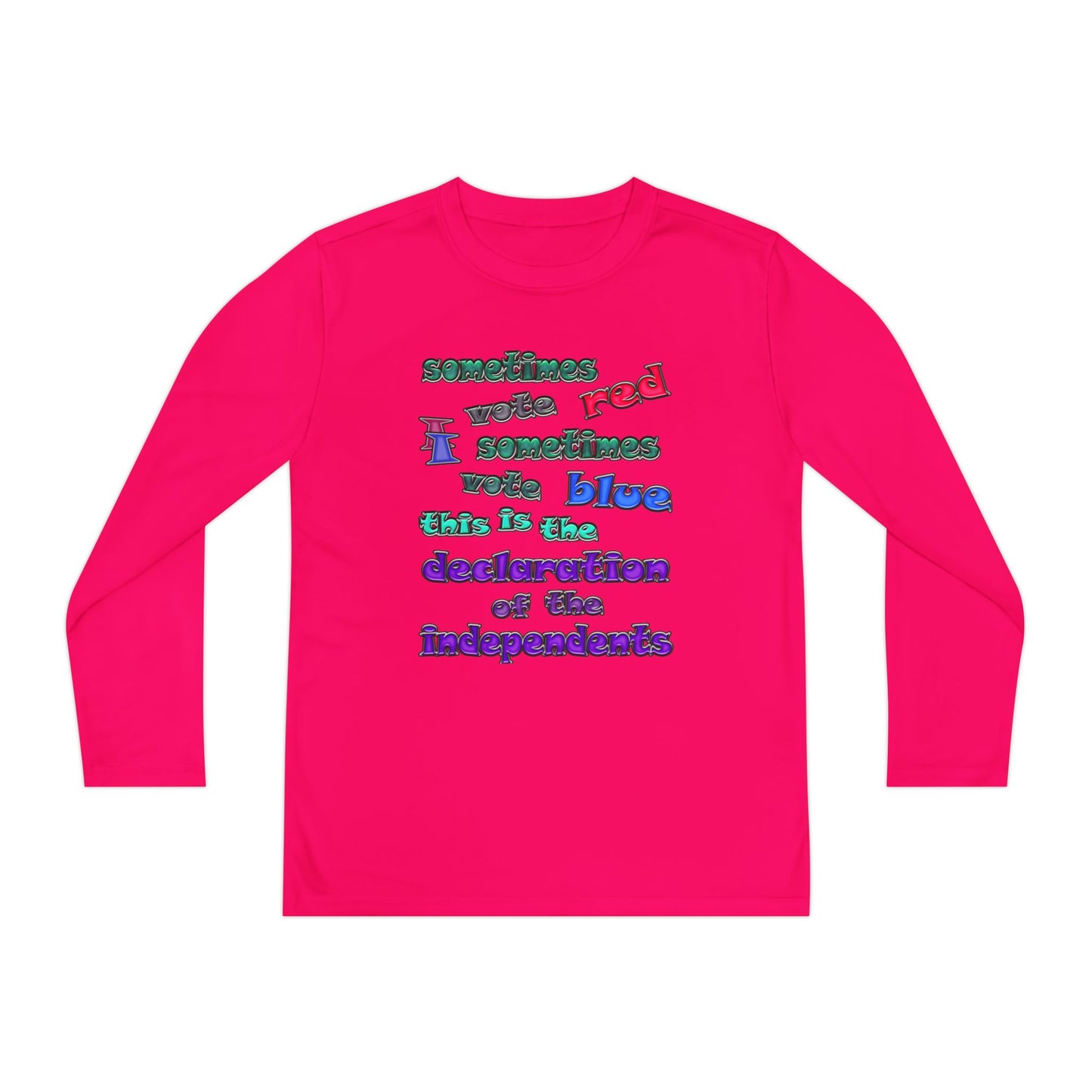 declaration of the independents - Youth Long Sleeve Competitor Tee