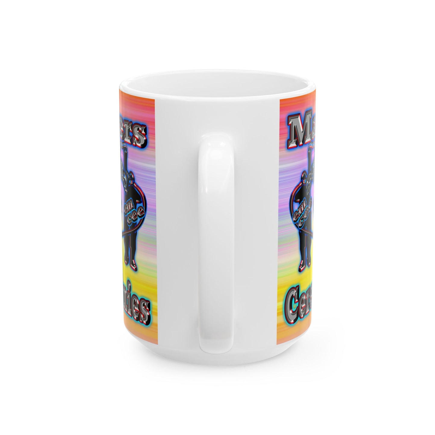 em cee squared - White Mug (color blur)