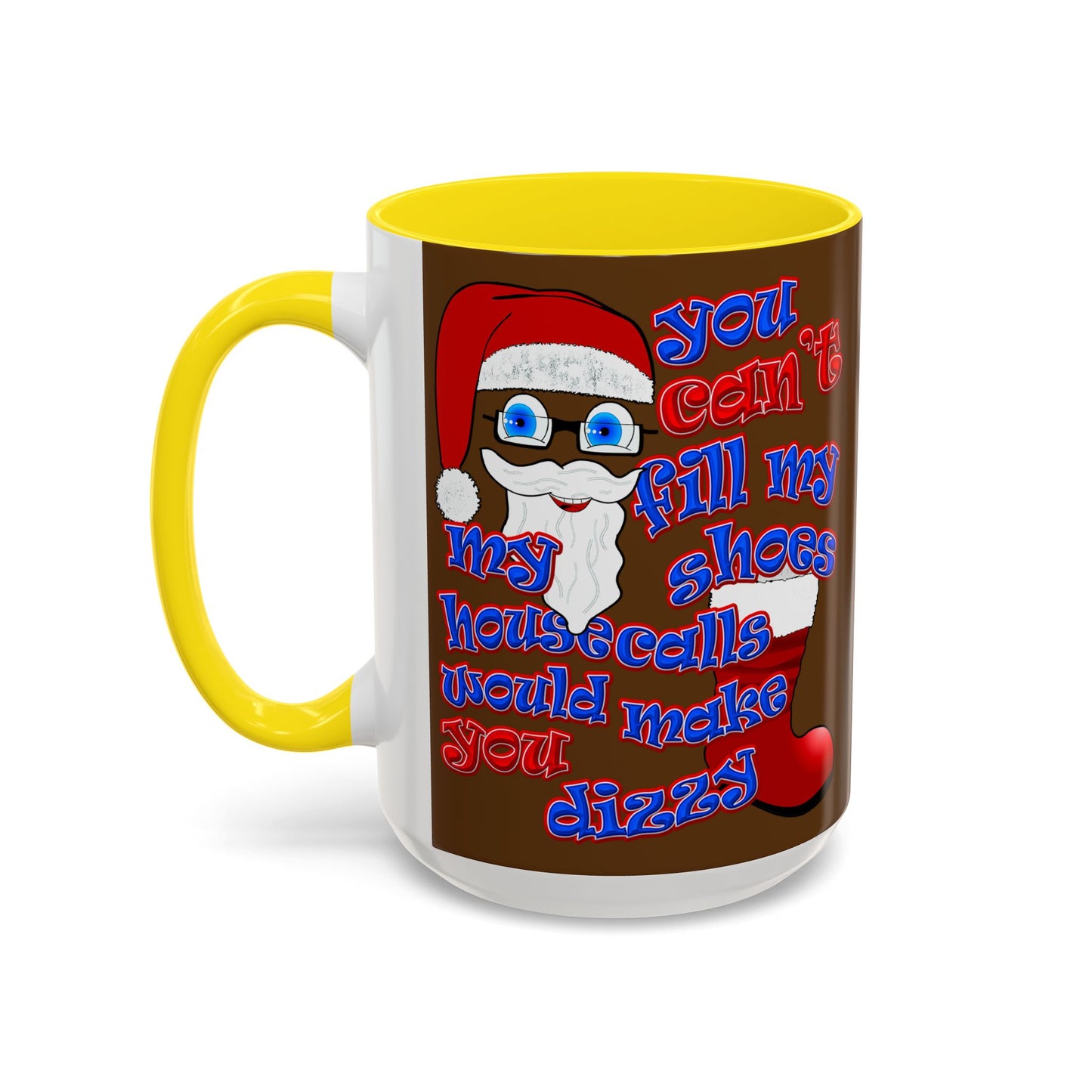 santa's shoes - Accent Mug (brown)