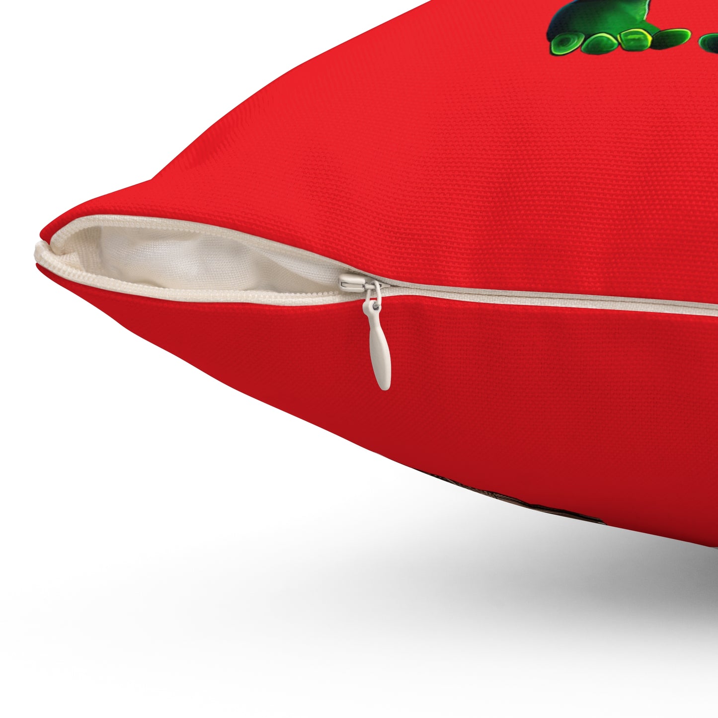 I don't care that your grey - Spun Polyester Square Pillow - (red)