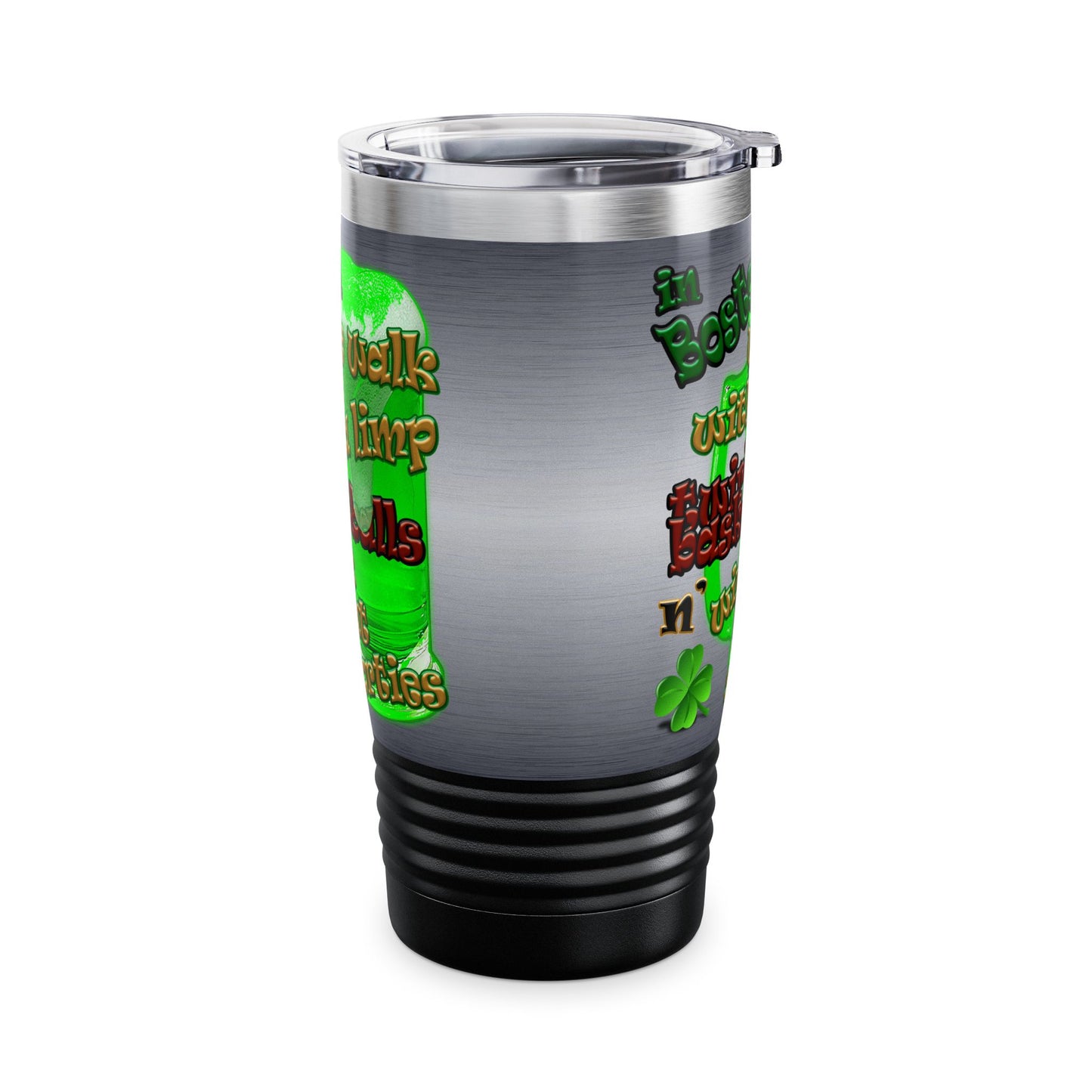 celtics logo - Ringneck Tumbler, 20oz (brushed nickel)